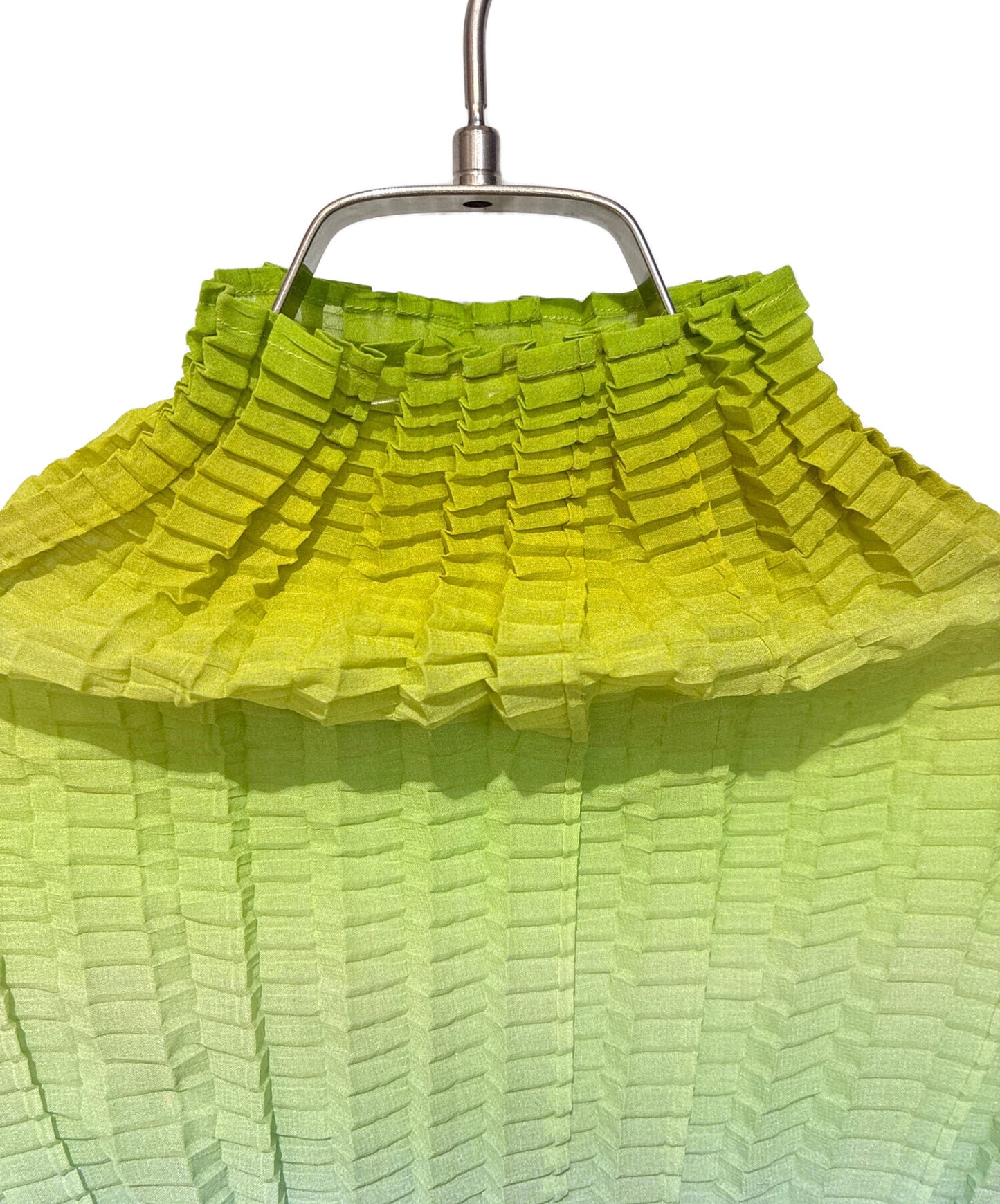 [Pre-owned] ISSEY MIYAKE Pleated high-neck blouse with all-over pattern IM74-FJ570