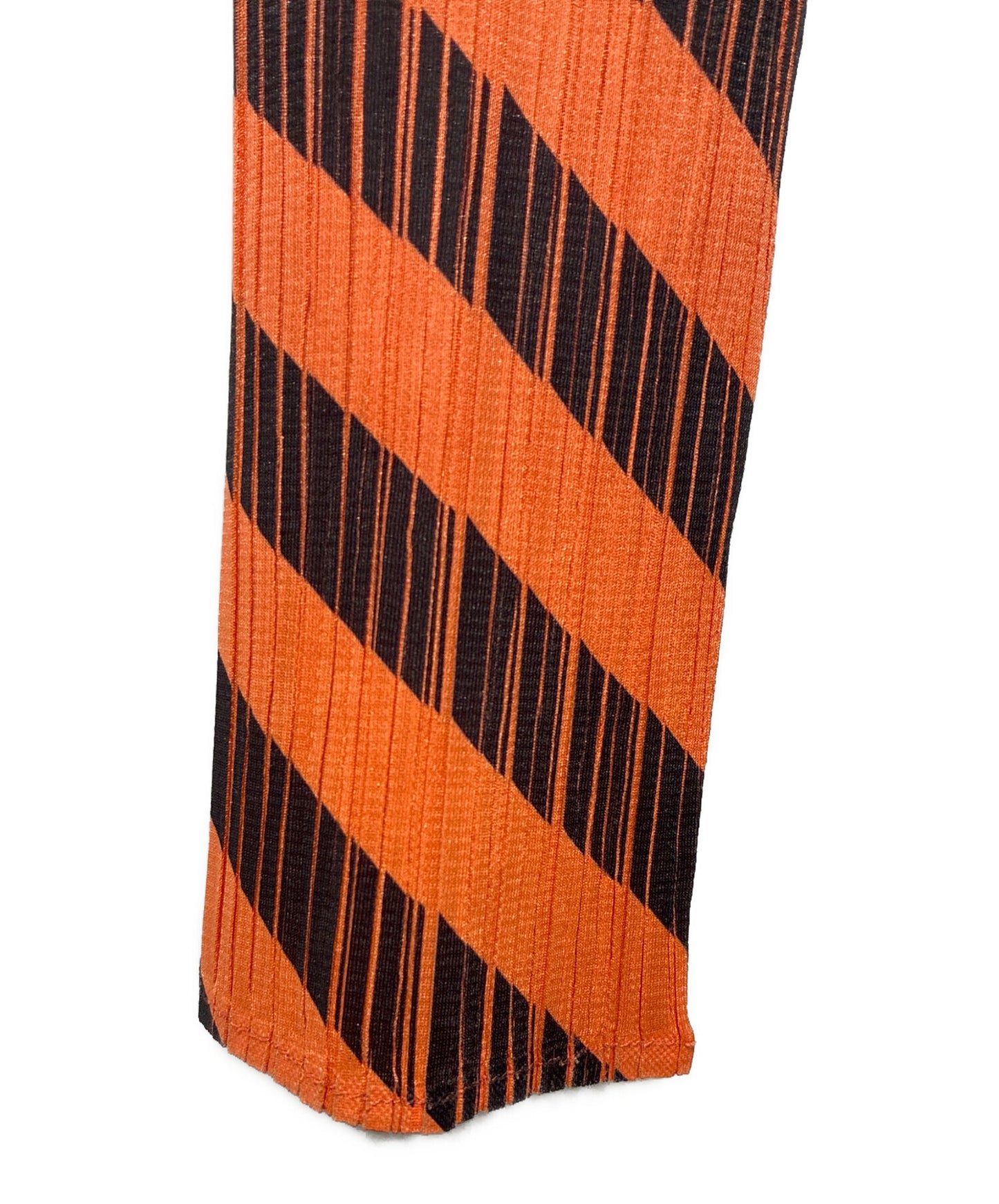 [Pre-owned] PLEATS PLEASE Long-sleeved pleated striped blouse