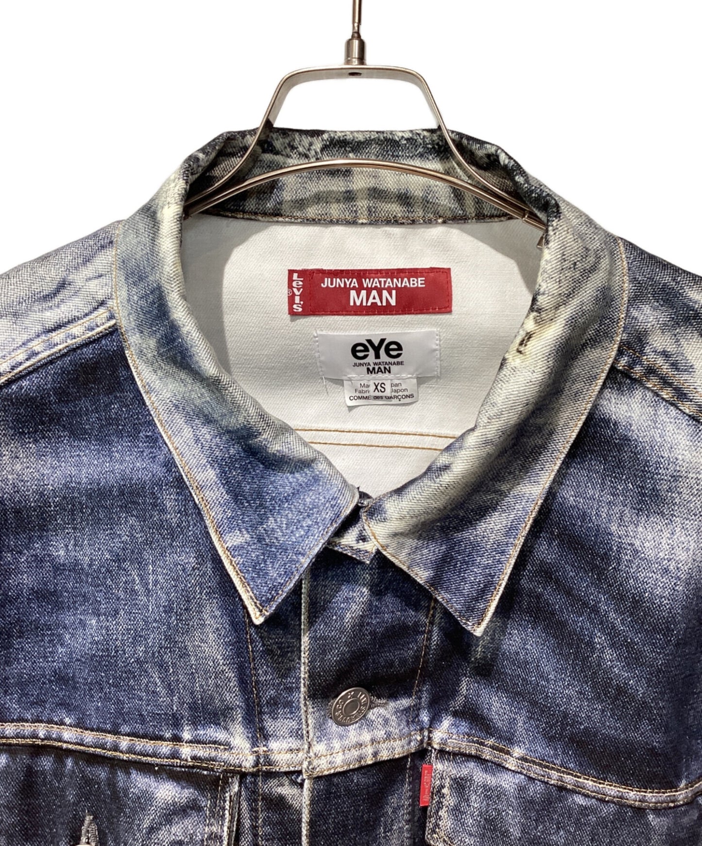 [Pre-owned] eYe COMME des GARCONS JUNYAWATANABE MAN 25SS Cotton twill inkjet print Levi's W name BerBerJin WO-J911