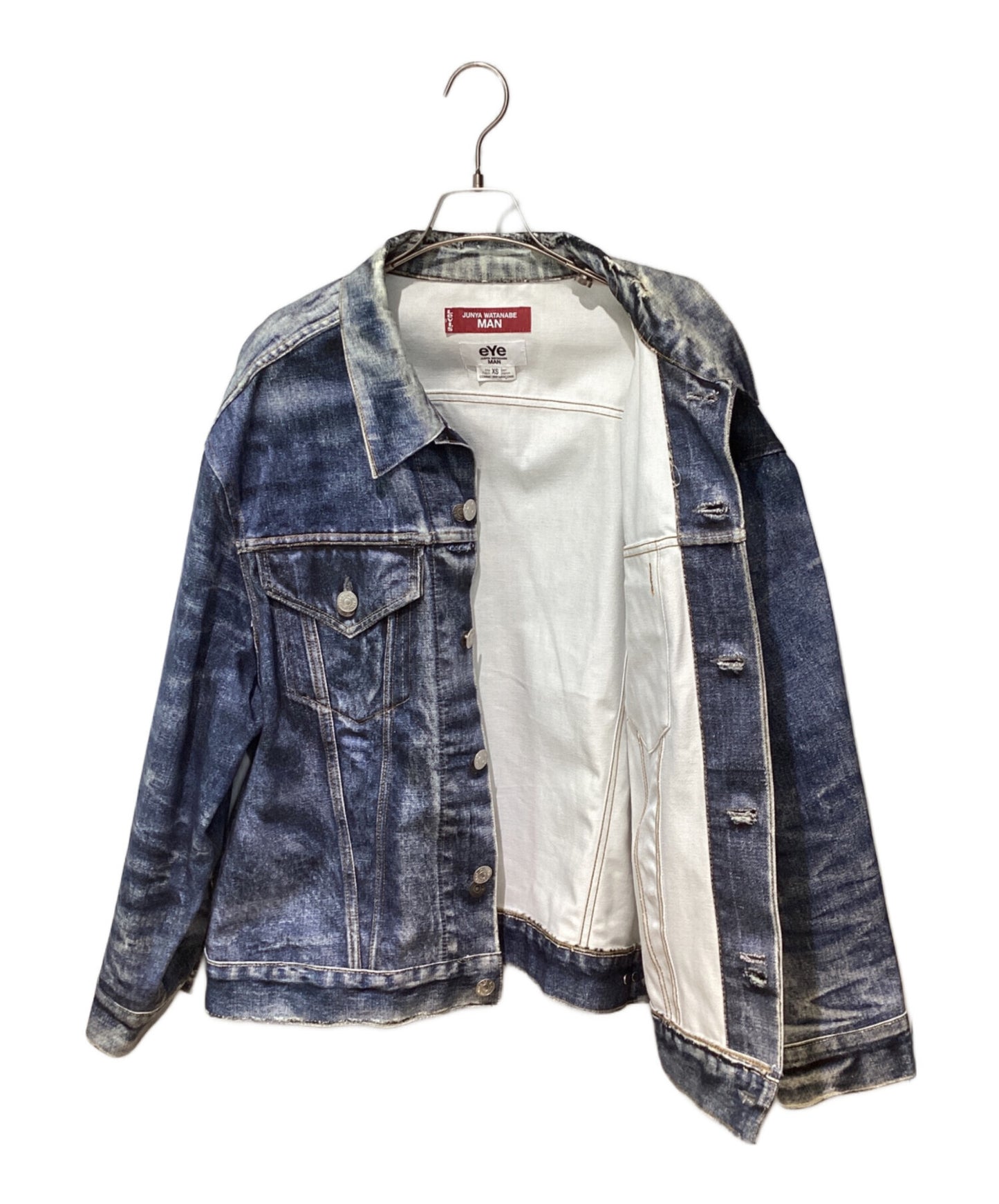 [Pre-owned] eYe COMME des GARCONS JUNYAWATANABE MAN 25SS Cotton twill inkjet print Levi's W name BerBerJin WO-J911