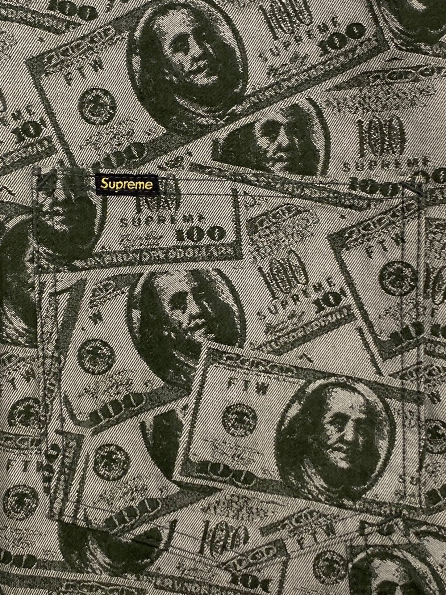 [Pre-owned] SUPREME 100 Dollar Bill Overalls