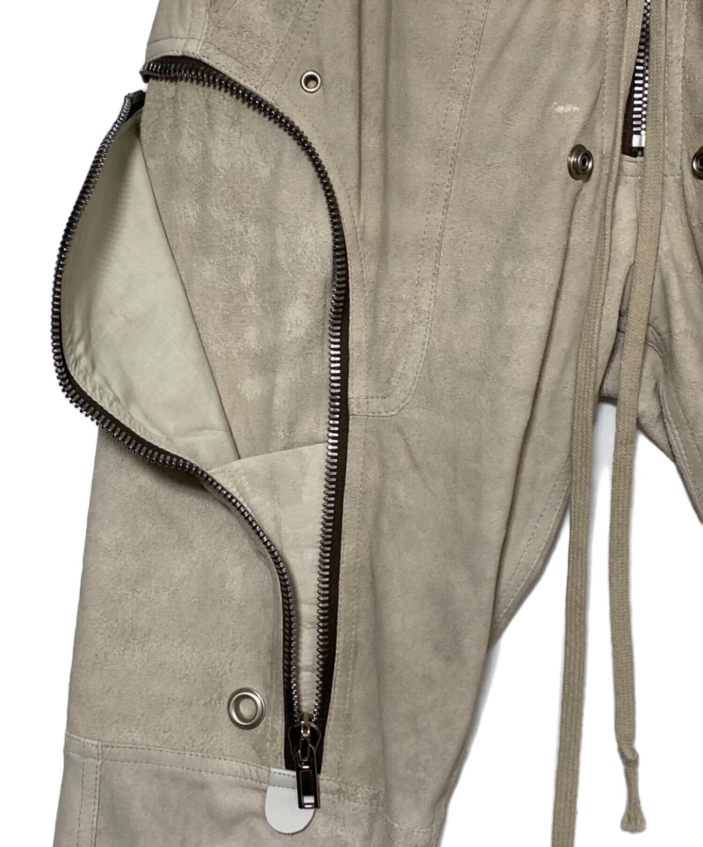 [Pre-owned] RICK OWENS Lamb leather Bauhaus cargo pants RU21S6377-LBA