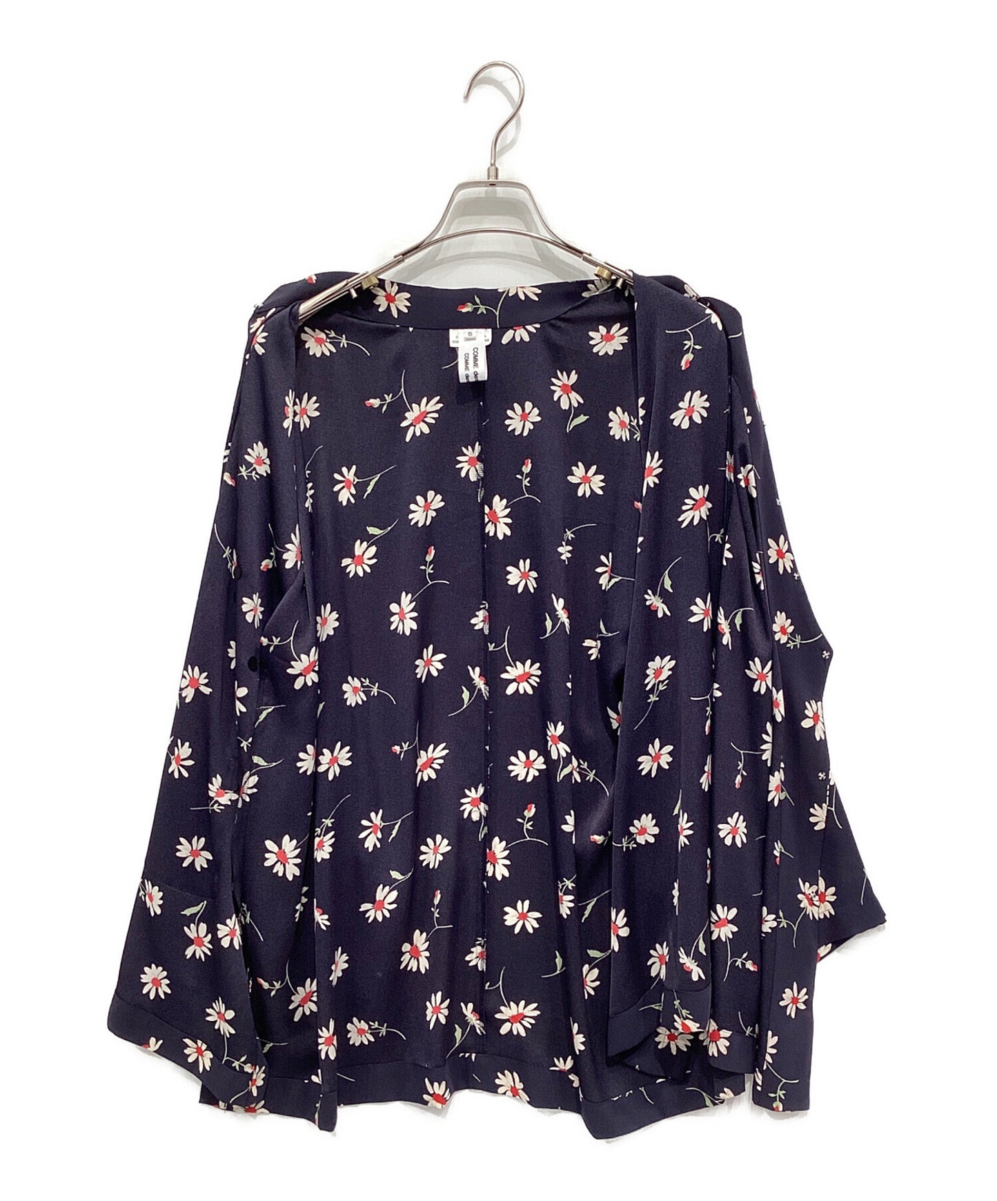 [Pre-owned] COMME des GARCONS Poly chiffon flower print china shirt RI-J023