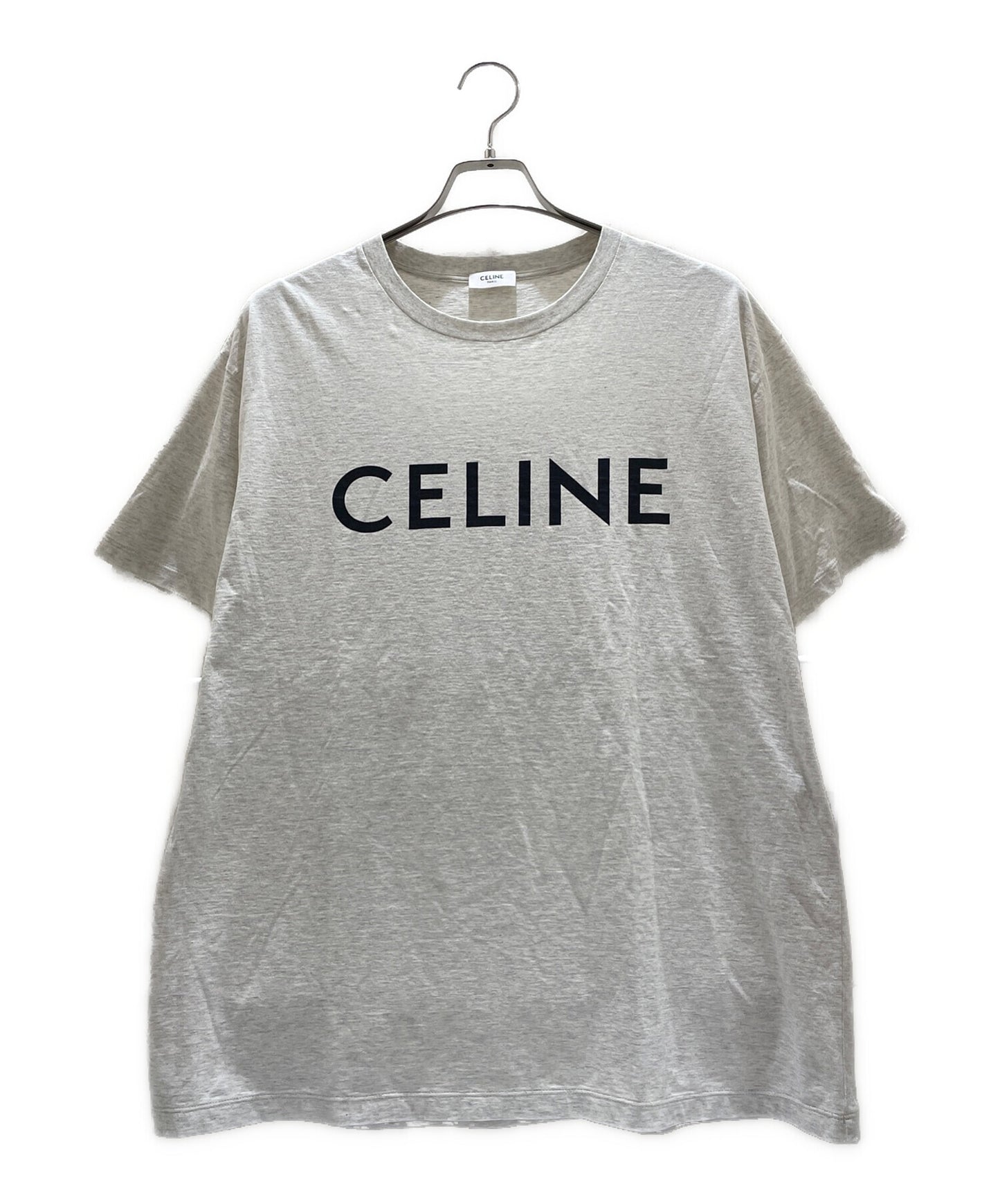 [Pre-owned] CELINE Logo loose T-shirt/Cotton Jersey 2X681657Y.02BL