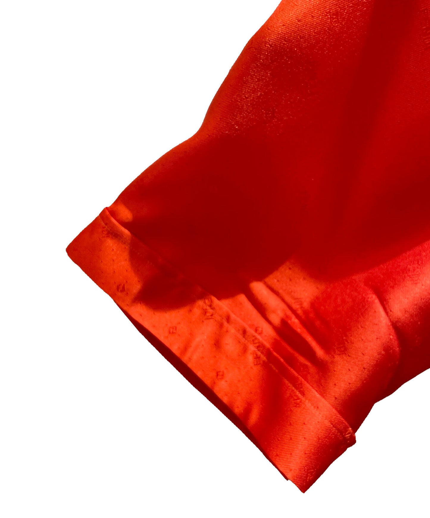 [Pre-owned] FENDI Short sleeve silk shirt / logo all over / orange shirt SA0795 AH20