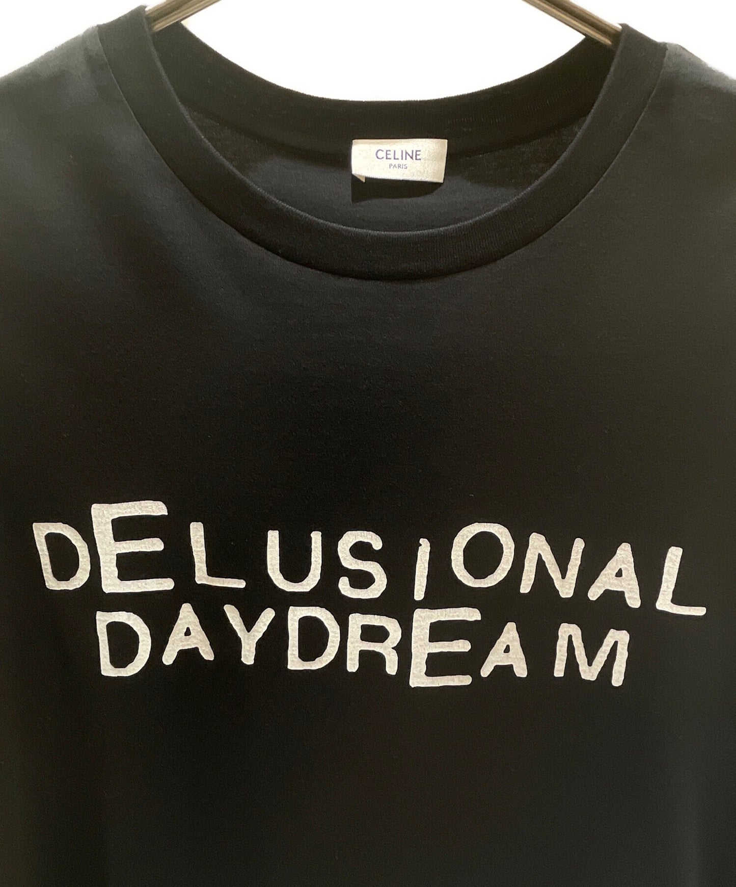 [Pre-owned] CELINE Daydream T-shirt / cotton shirt / black 2X59M671Q.38AW