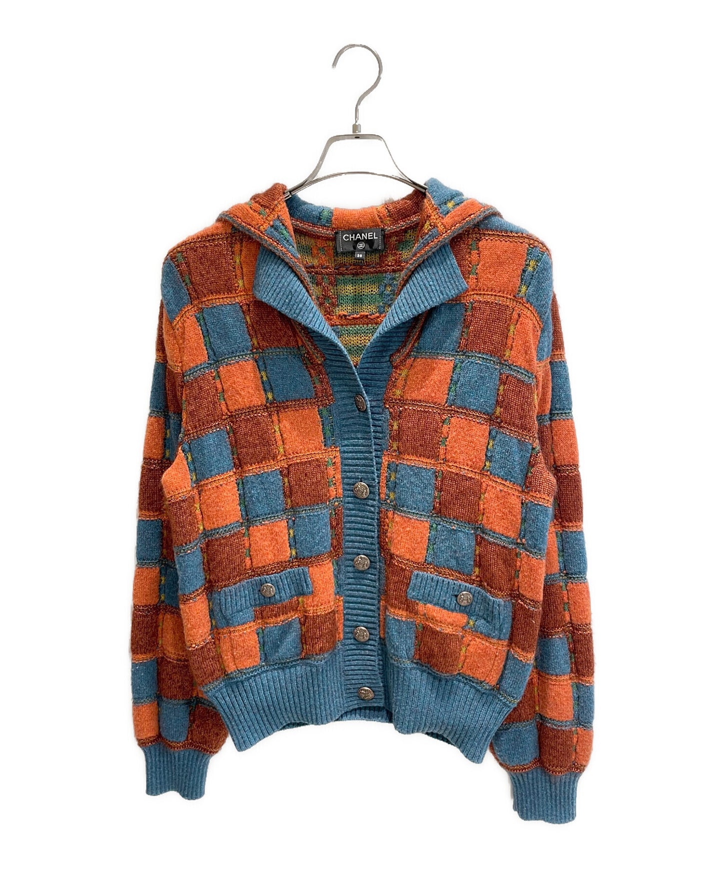 [Pre-owned] CHANEL Sailor collar knit cardigan P59201K07775