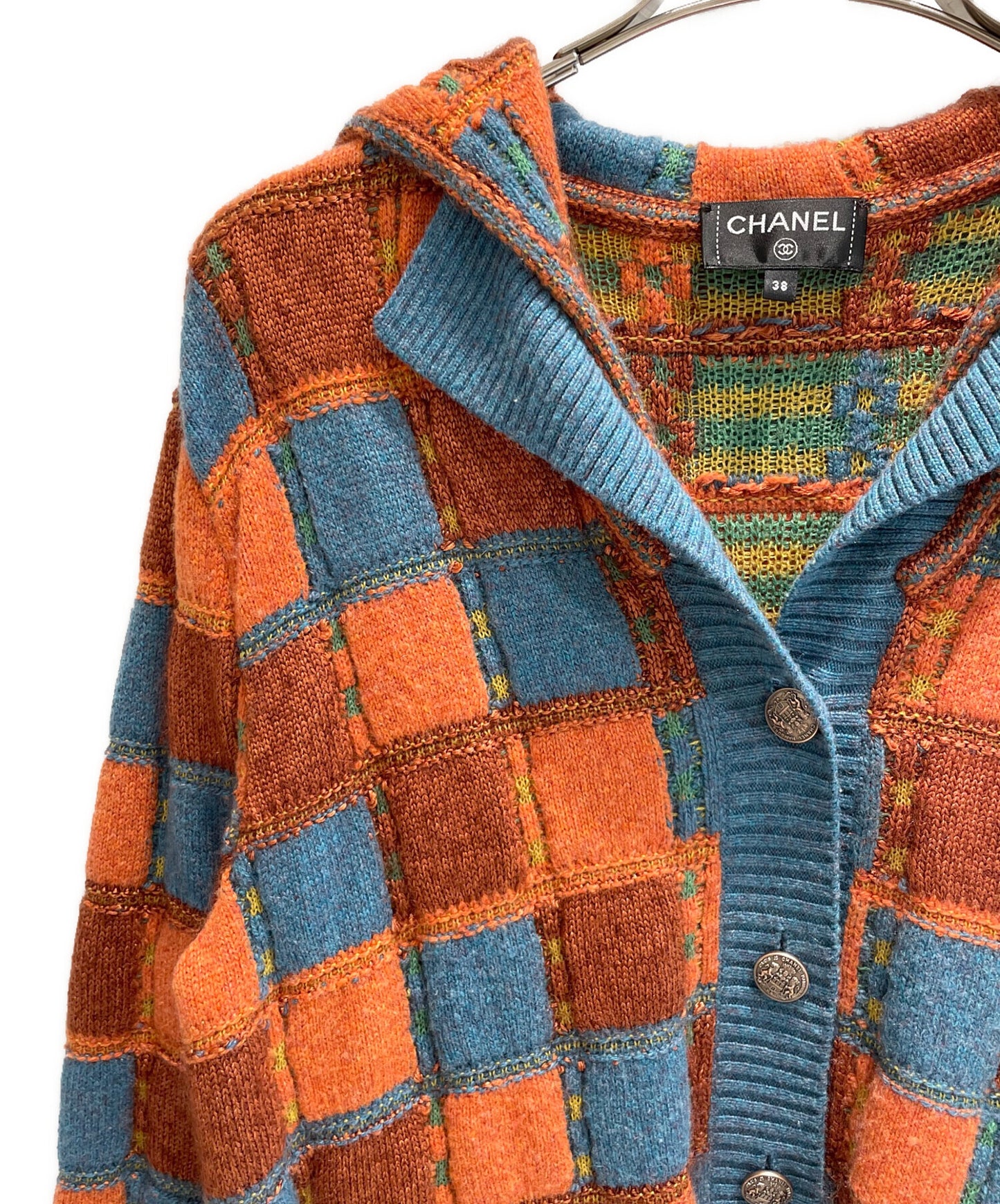 [Pre-owned] CHANEL Sailor collar knit cardigan P59201K07775