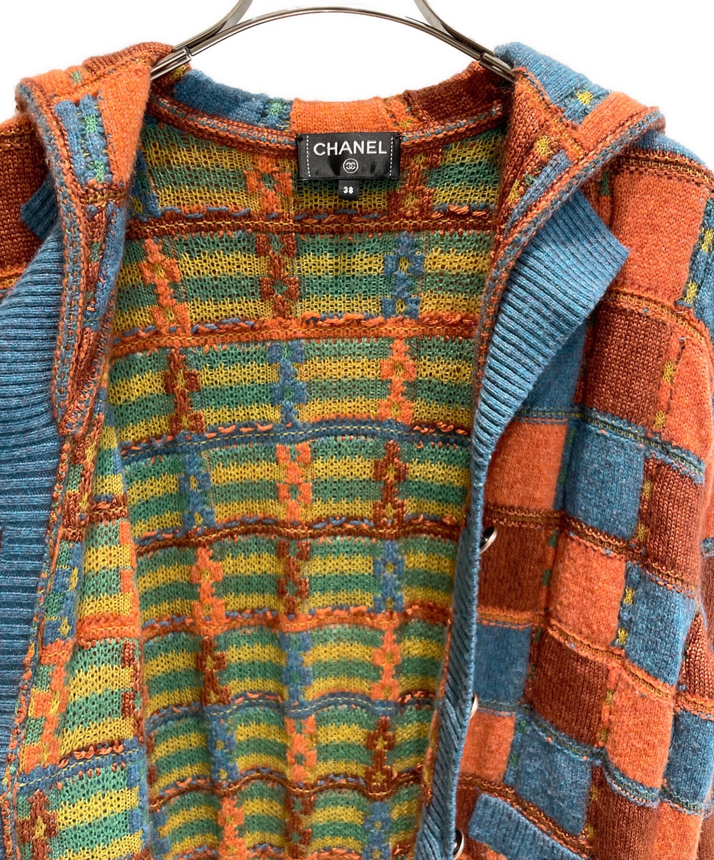 [Pre-owned] CHANEL Sailor collar knit cardigan P59201K07775