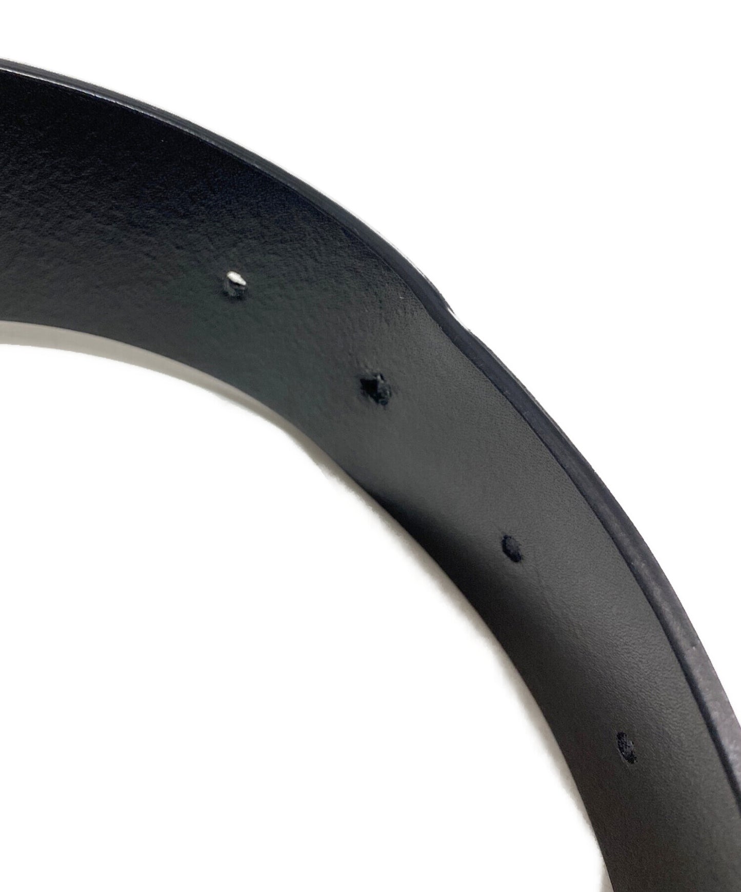 [Pre-owned] CELINE Logo-printed leather belt S-NE-0212