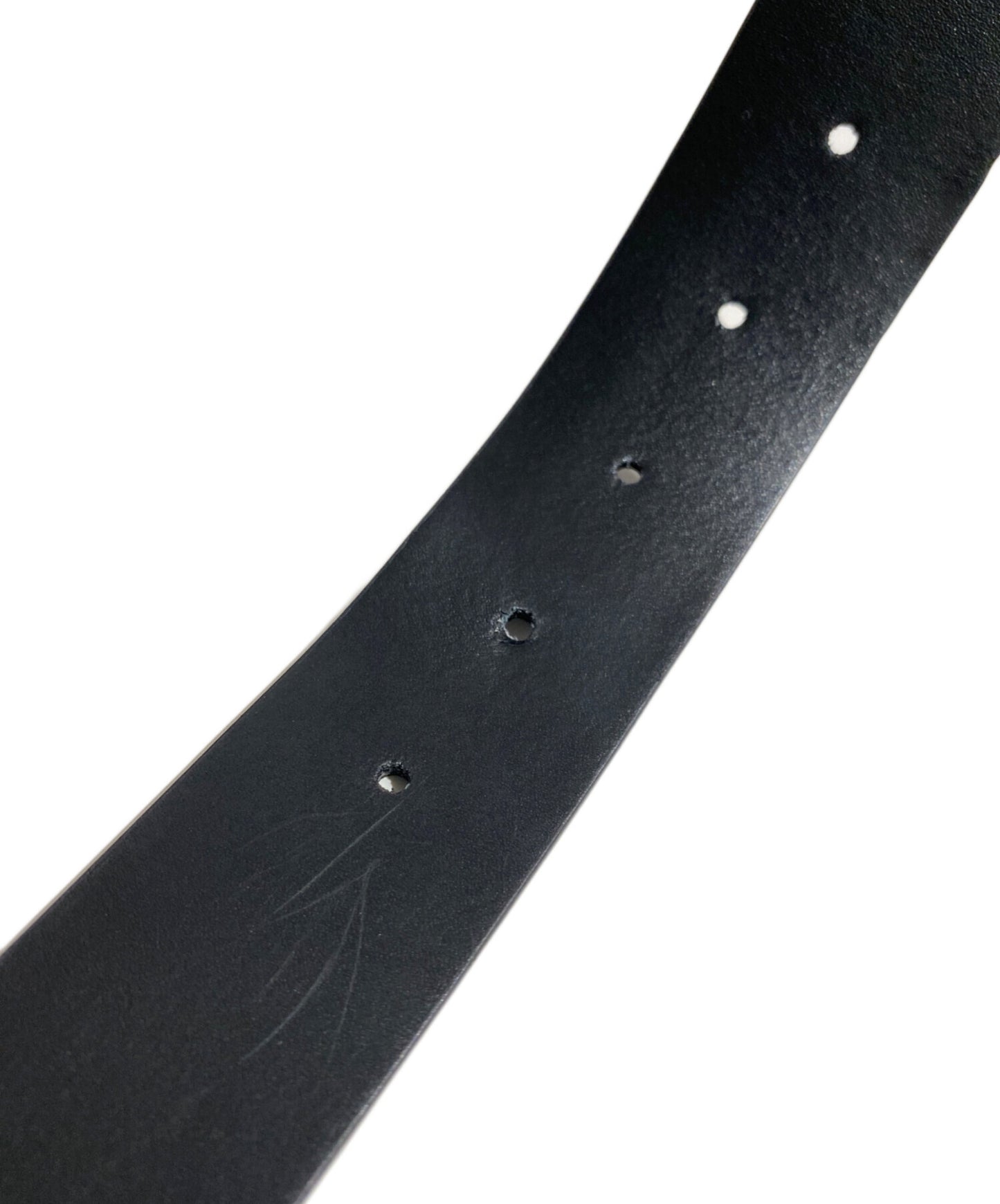 [Pre-owned] CELINE Logo-printed leather belt S-NE-0212