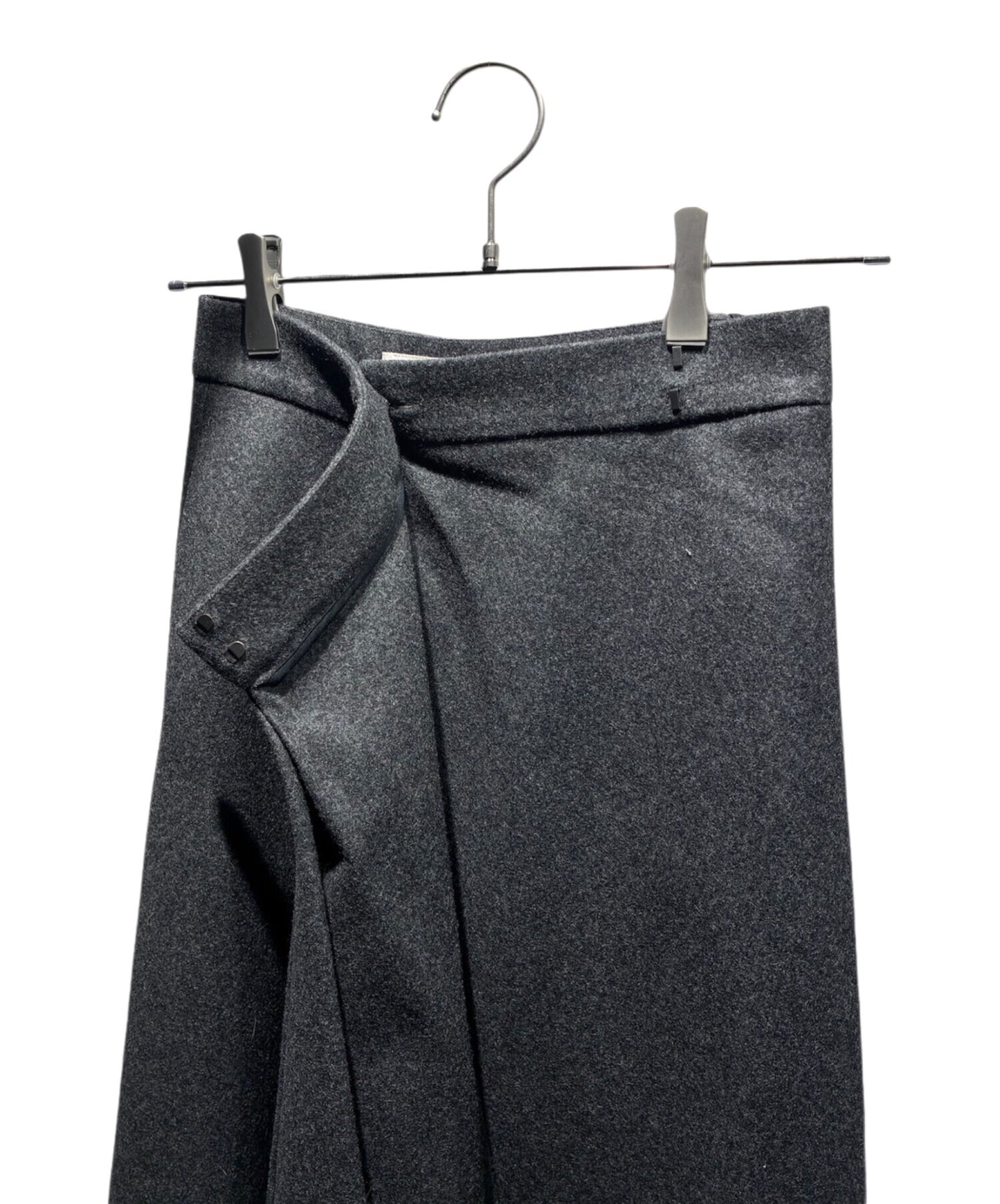 [Pre-owned] CELINE CELINE Wool Wrap Skirt / Wool Wrap Skirt / 2J077325C / Asymmetrical Skirt / Long Skirt / Bottoms 2J077325C