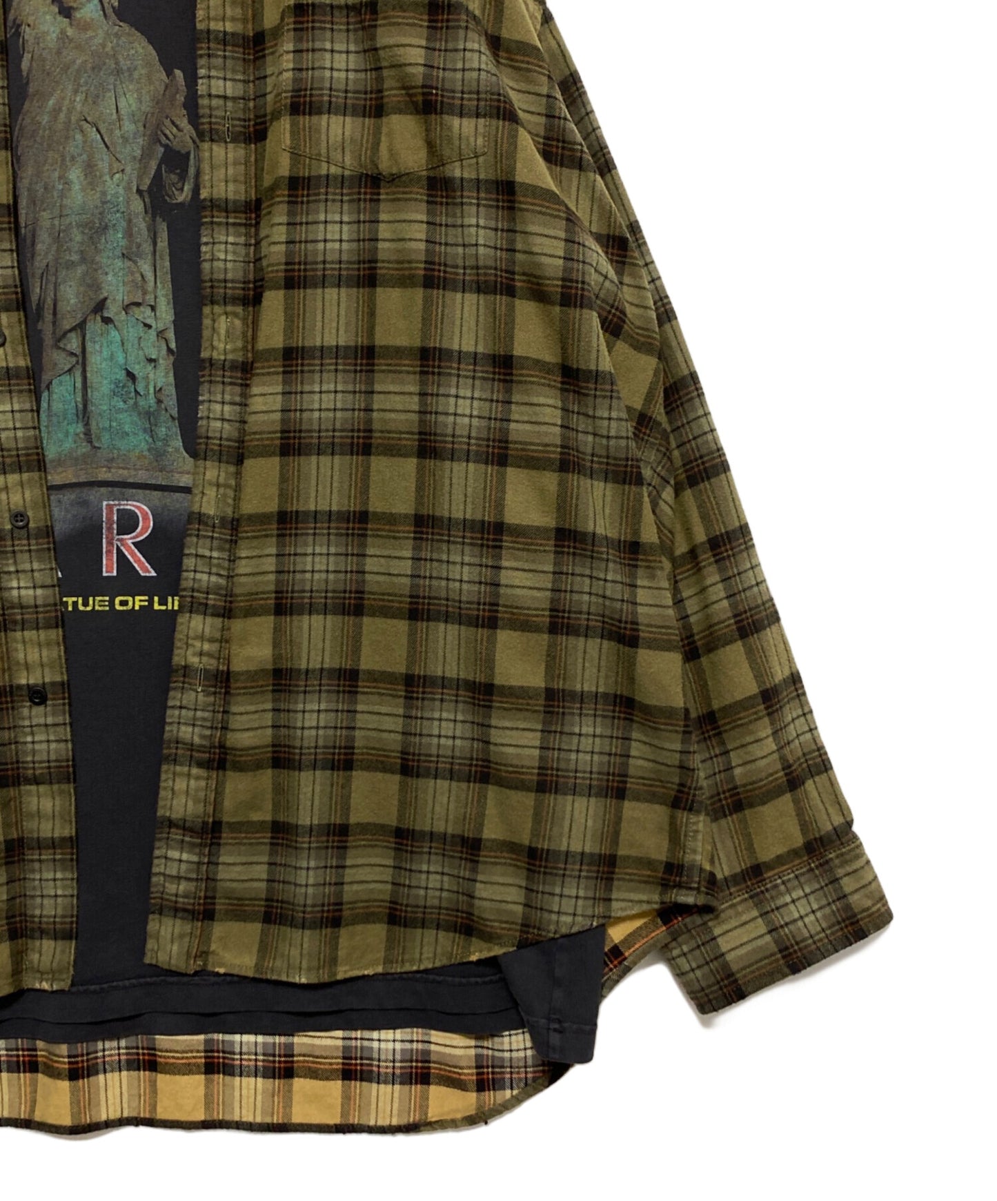 [Pre-owned] BALENCIAGA layered check shirt 794656 TQM20