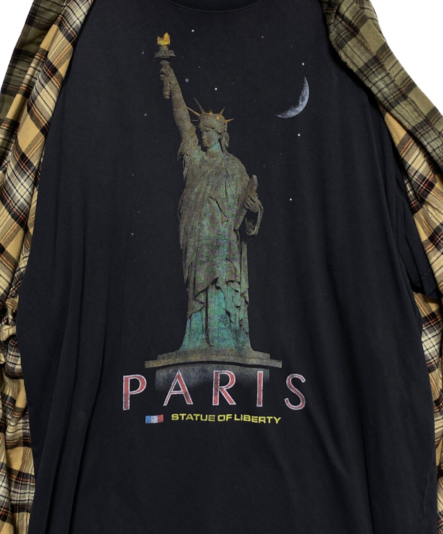 [Pre-owned] BALENCIAGA layered check shirt 794656 TQM20