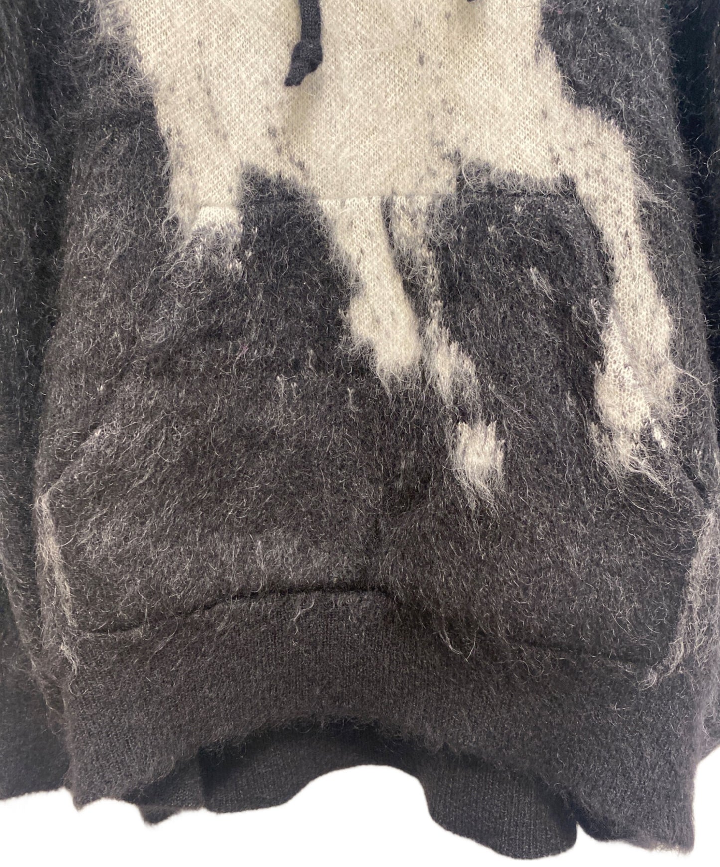 [Pre-owned] CELINE Silk mohair horse knit parka 2AC15612S