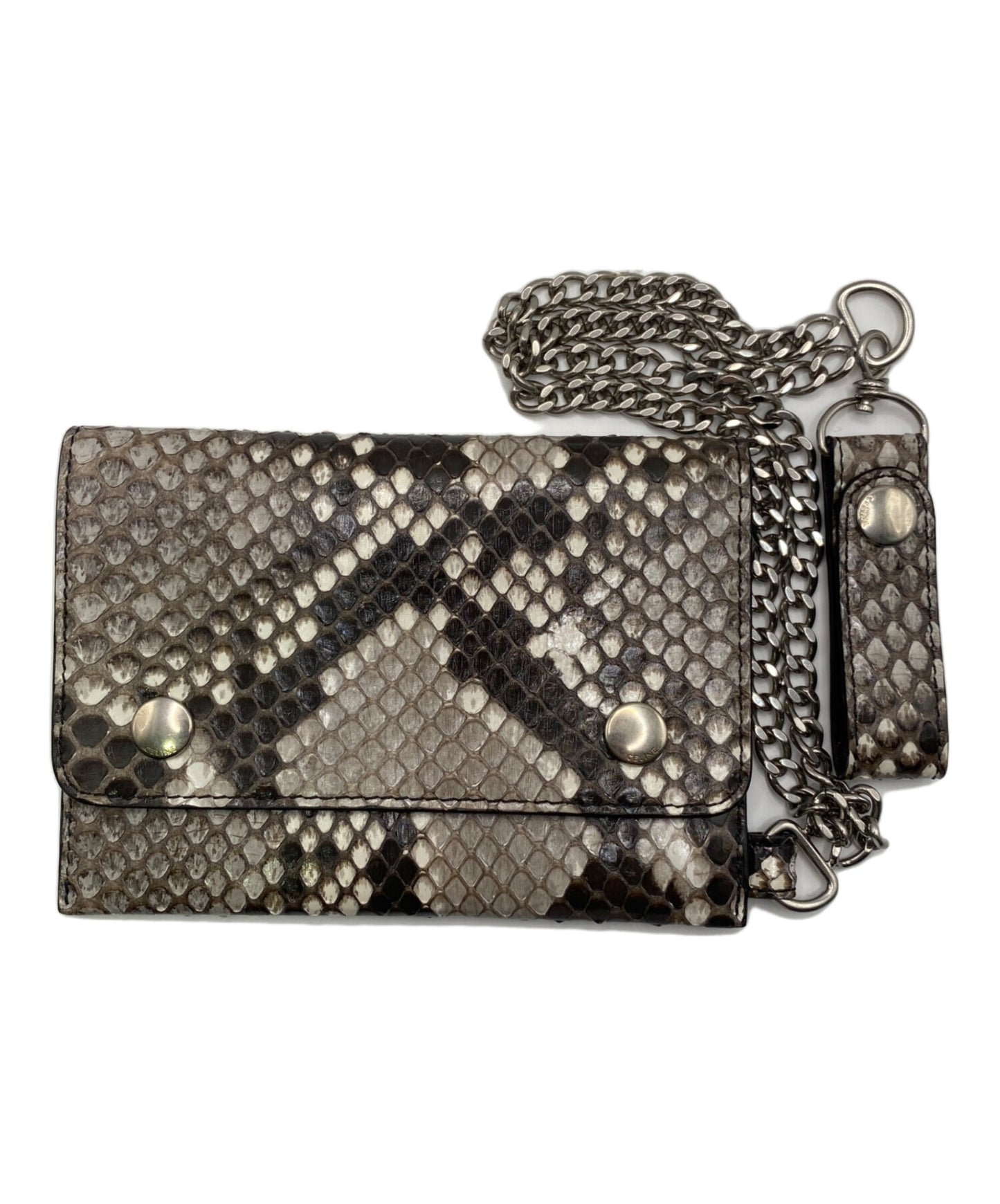 [Pre-owned] CELINE Biker chain wallet in python 10C634BM5.02VG