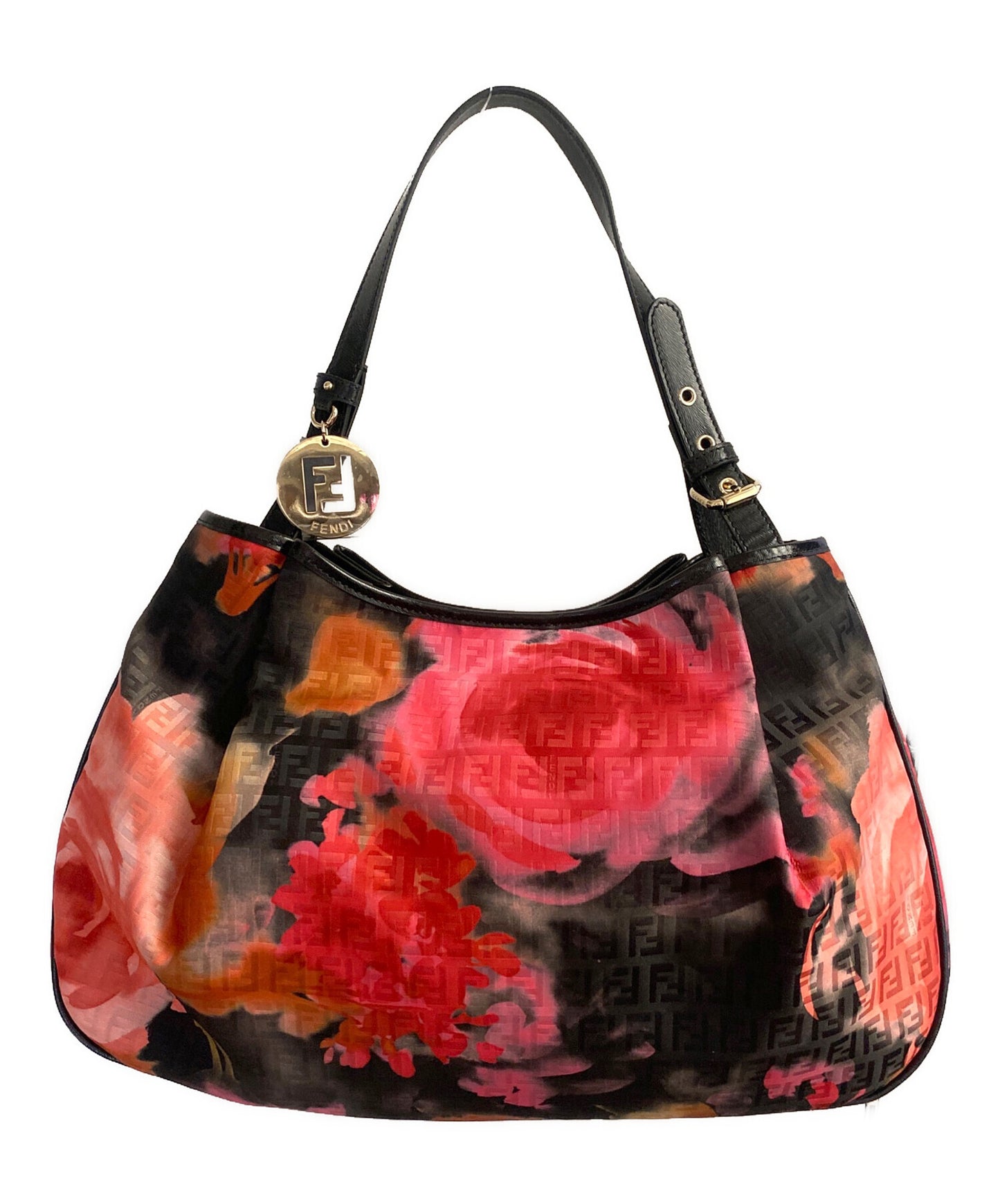 [Pre-owned] FENDI Zucchino Floral Handbag 8BH220-CT7