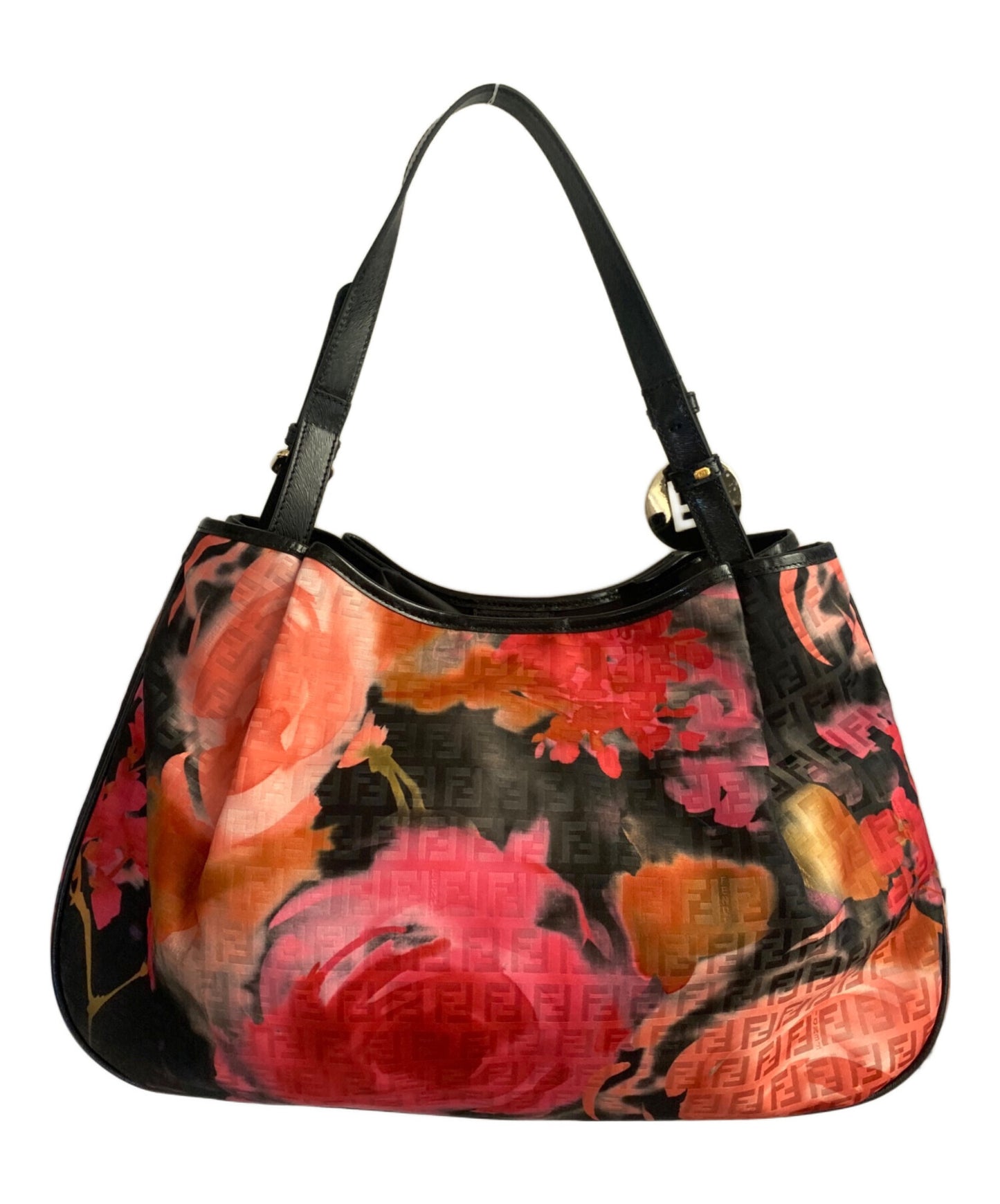 [Pre-owned] FENDI Zucchino Floral Handbag 8BH220-CT7