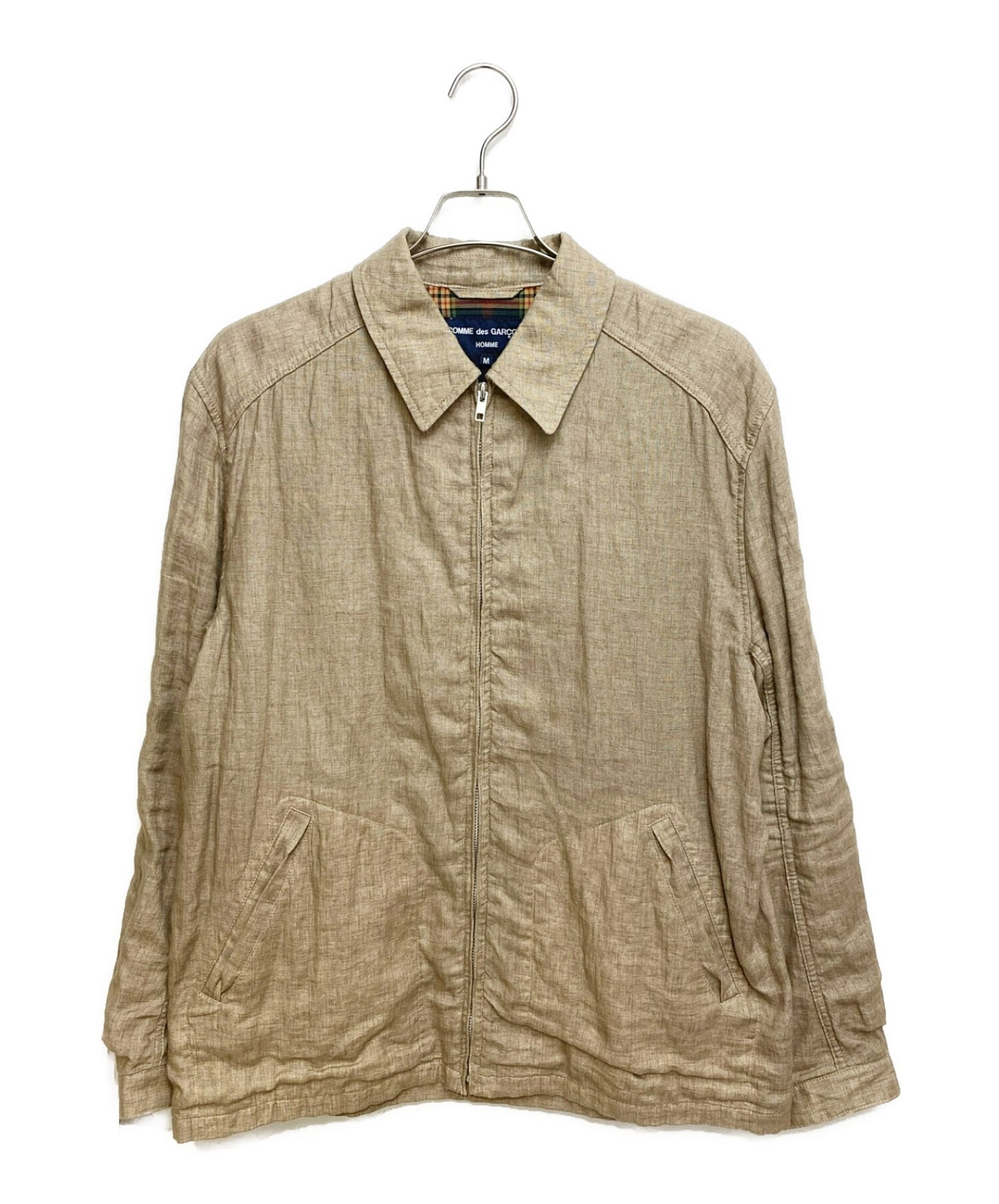 [Pre-owned] COMME des GARCONS HOMME linen-zip shirt HG-J028