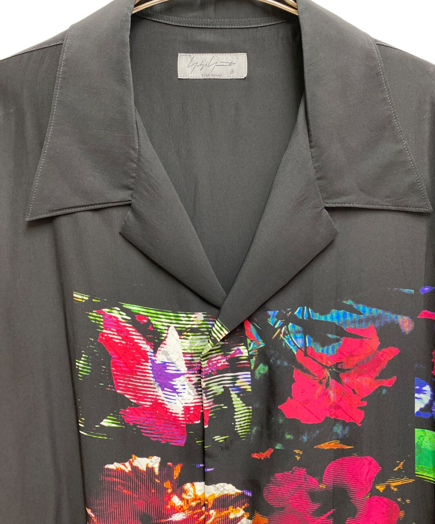 [Pre-owned] Yohji Yamamoto pour homme Flashi PKB, Flower Open Collar Shirt HG-B27-404