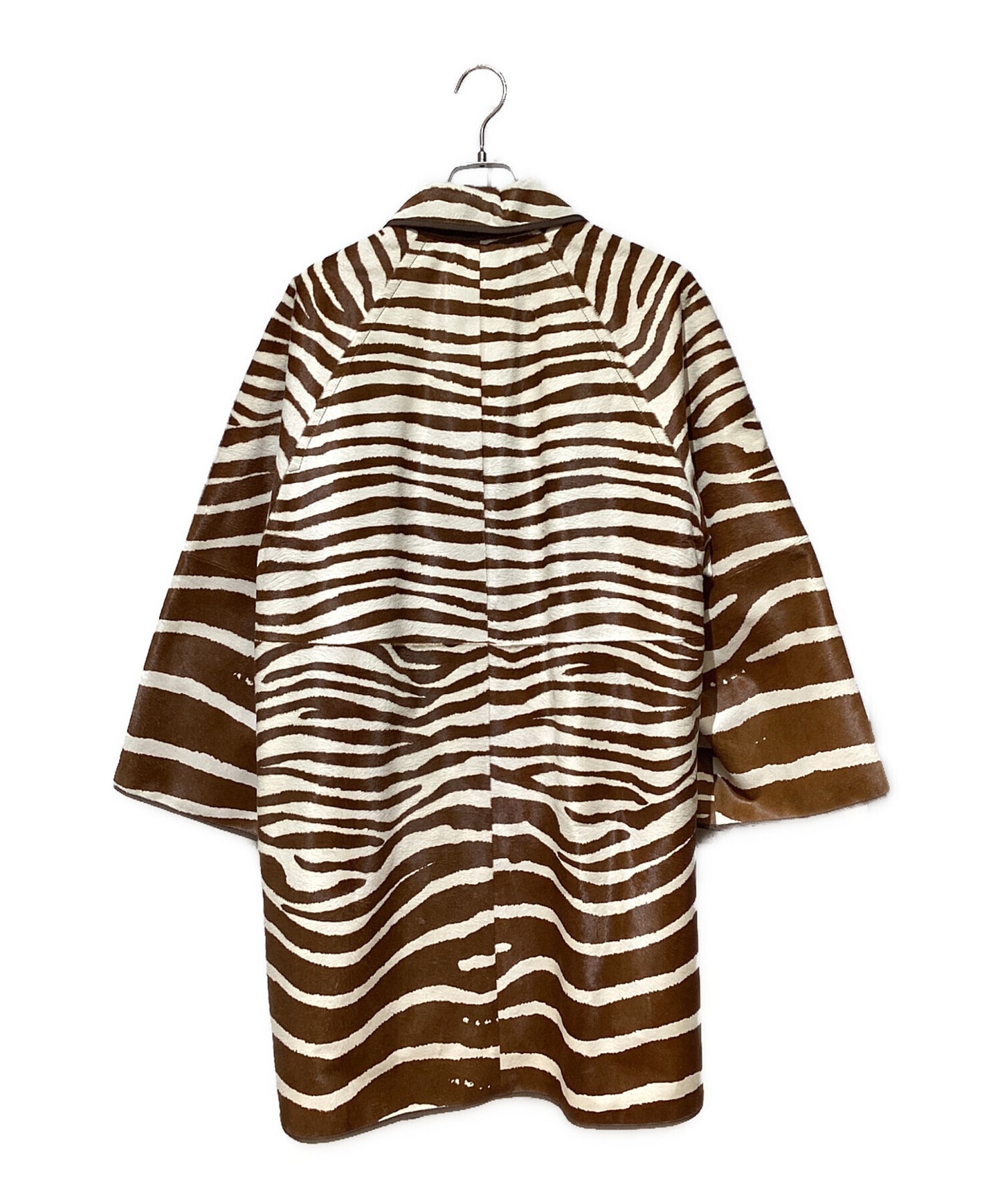 [Pre-owned] GUCCI Zebra Pattern Stencil Collar Coat 624748