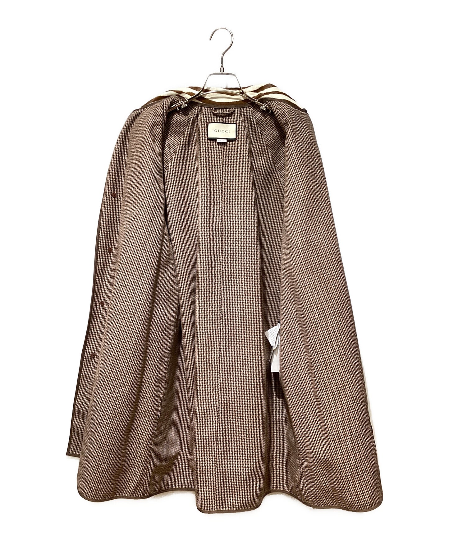 [Pre-owned] GUCCI Zebra Pattern Stencil Collar Coat 624748