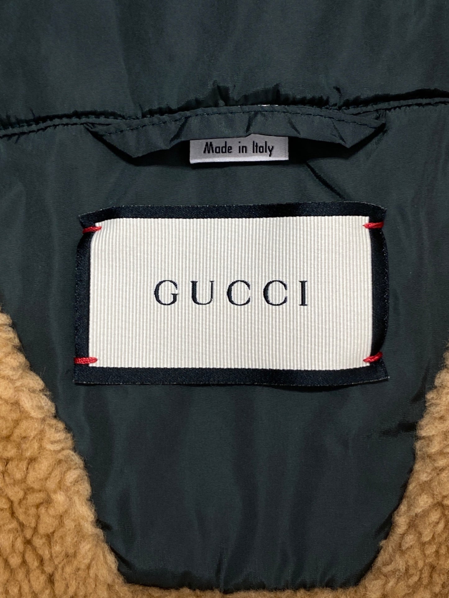 [Pre-owned] GUCCI Nylon Jacket with Feline Print 585394 ZACYS