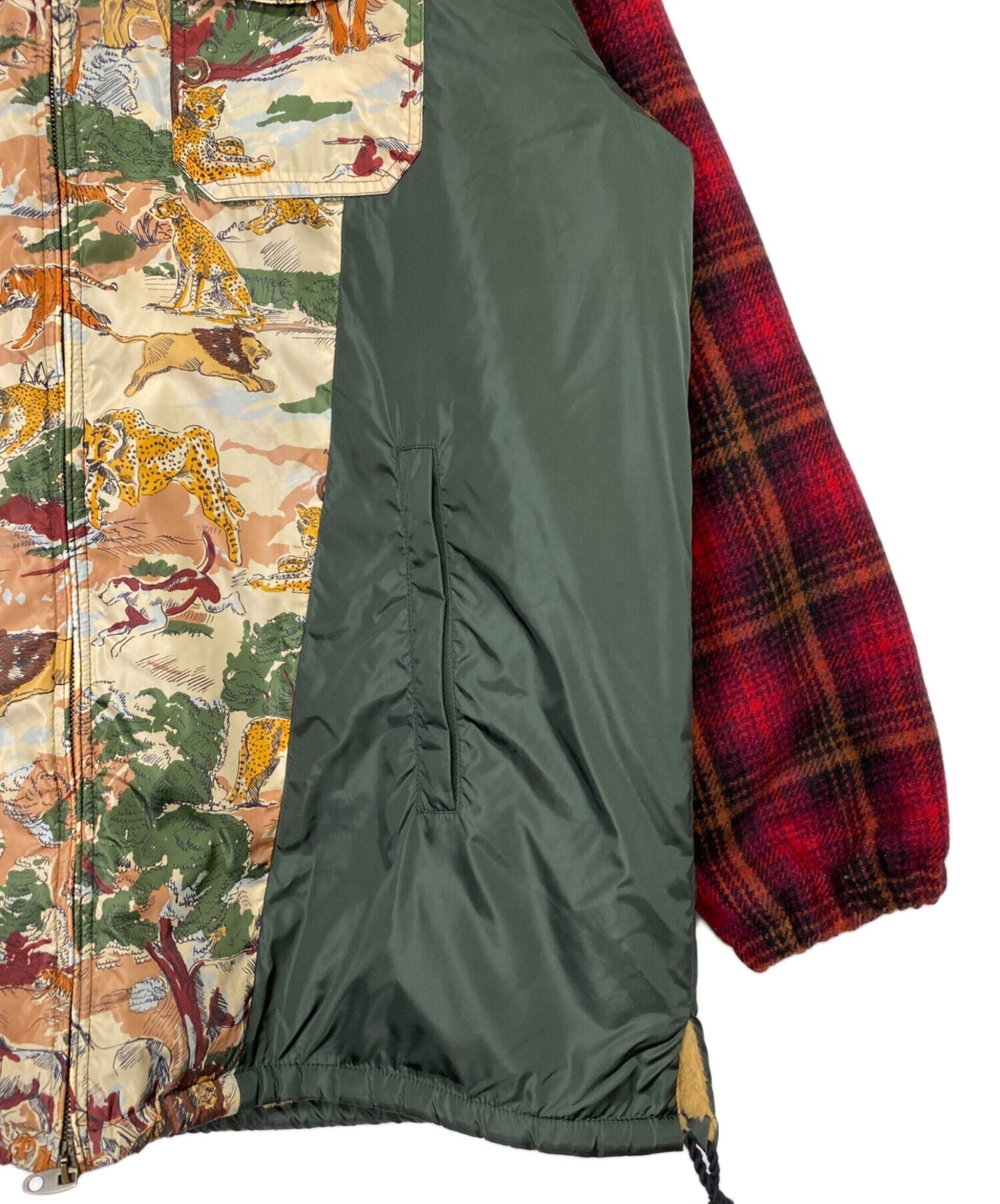 [Pre-owned] GUCCI Nylon Jacket with Feline Print 585394 ZACYS