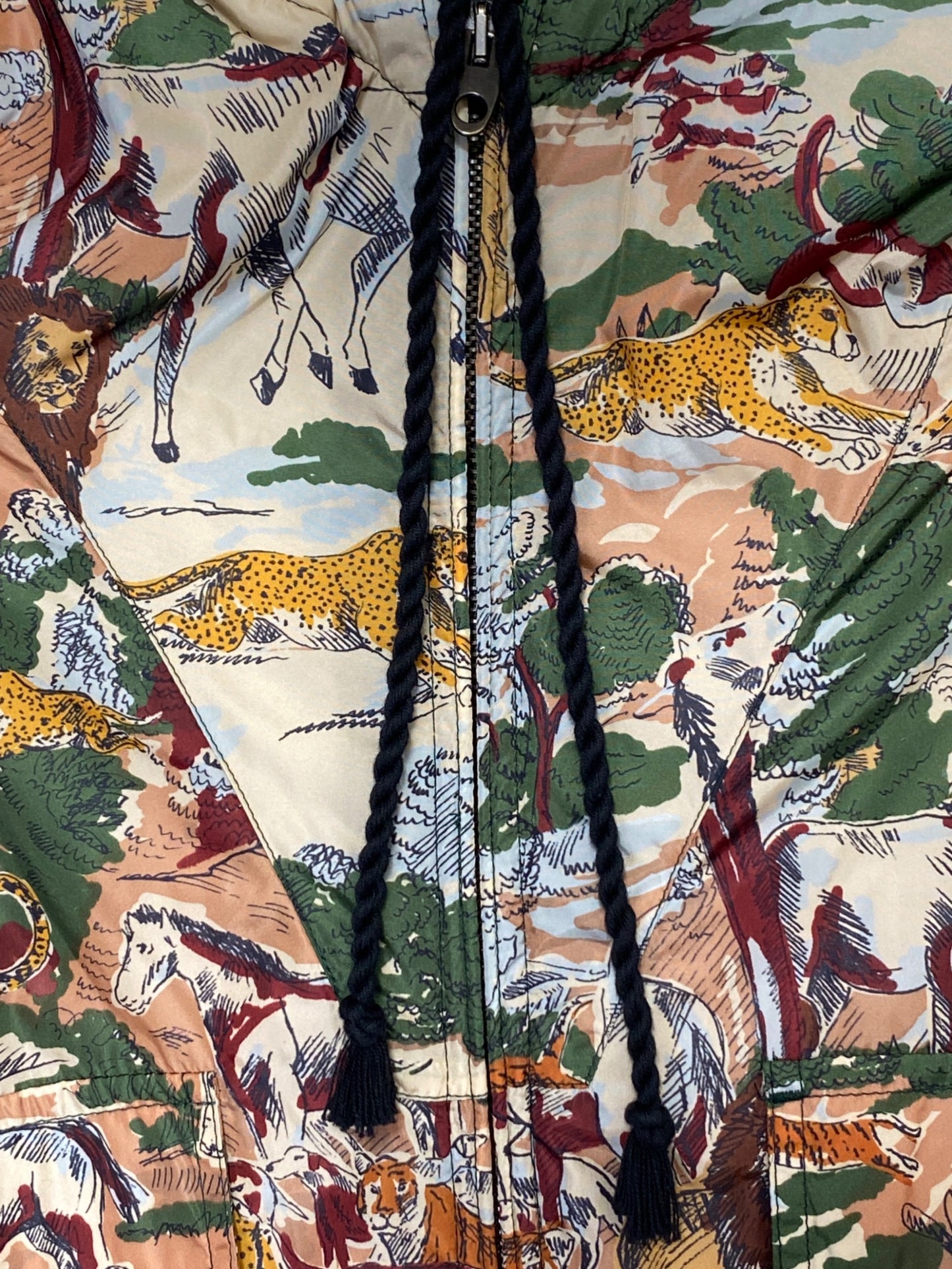 [Pre-owned] GUCCI Nylon Jacket with Feline Print 585394 ZACYS