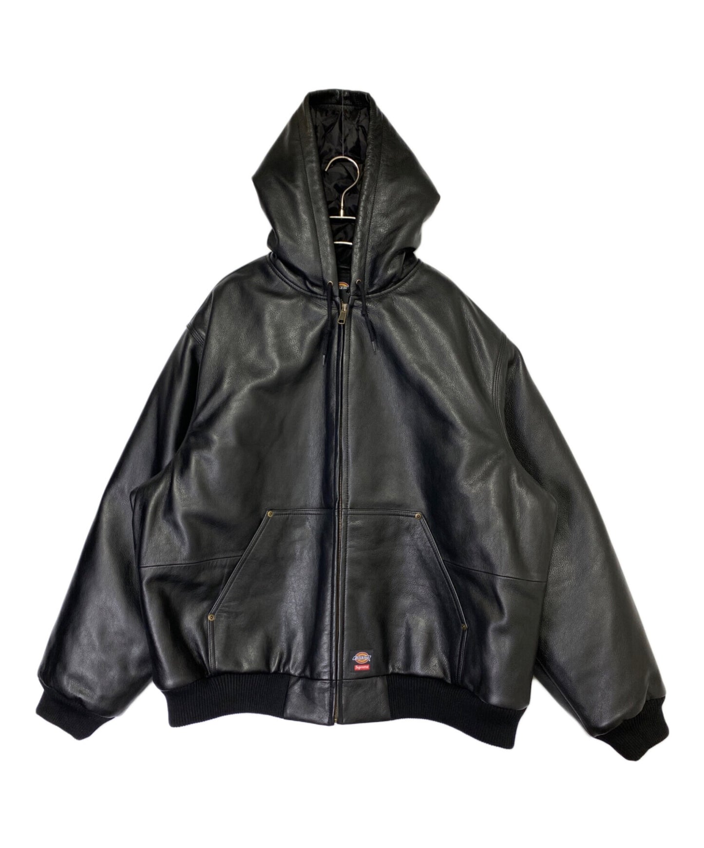 [Pre-owned] SUPREME Hooded Leather Work Jacket