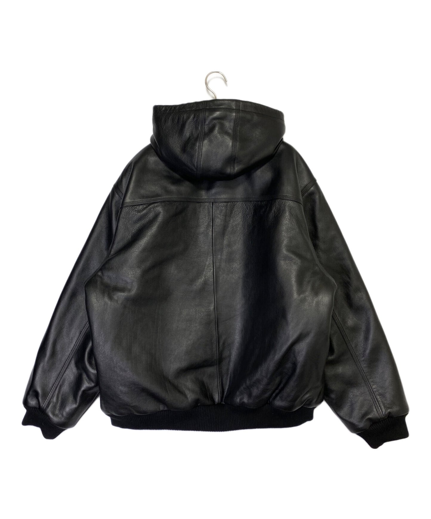 [Pre-owned] SUPREME Hooded Leather Work Jacket