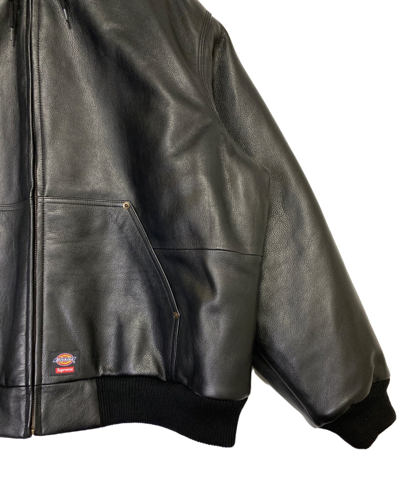[Pre-owned] SUPREME Hooded Leather Work Jacket