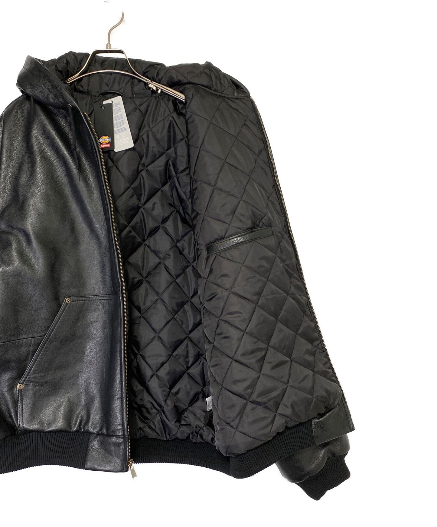 [Pre-owned] SUPREME Hooded Leather Work Jacket