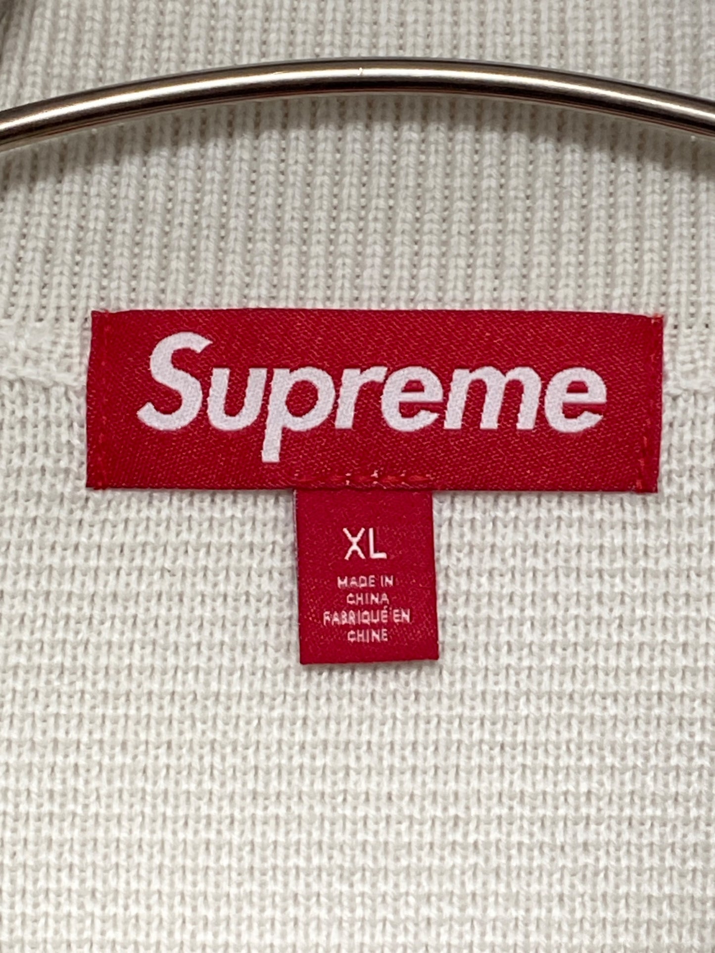 [Pre-owned] SUPREME Woven Leather Zip Up Cardigan