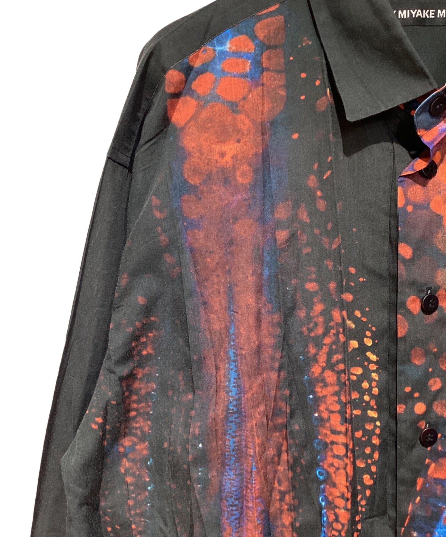 [Pre-owned] ISSEY MIYAKE MEN Pleated printed shirt ME51FJ184