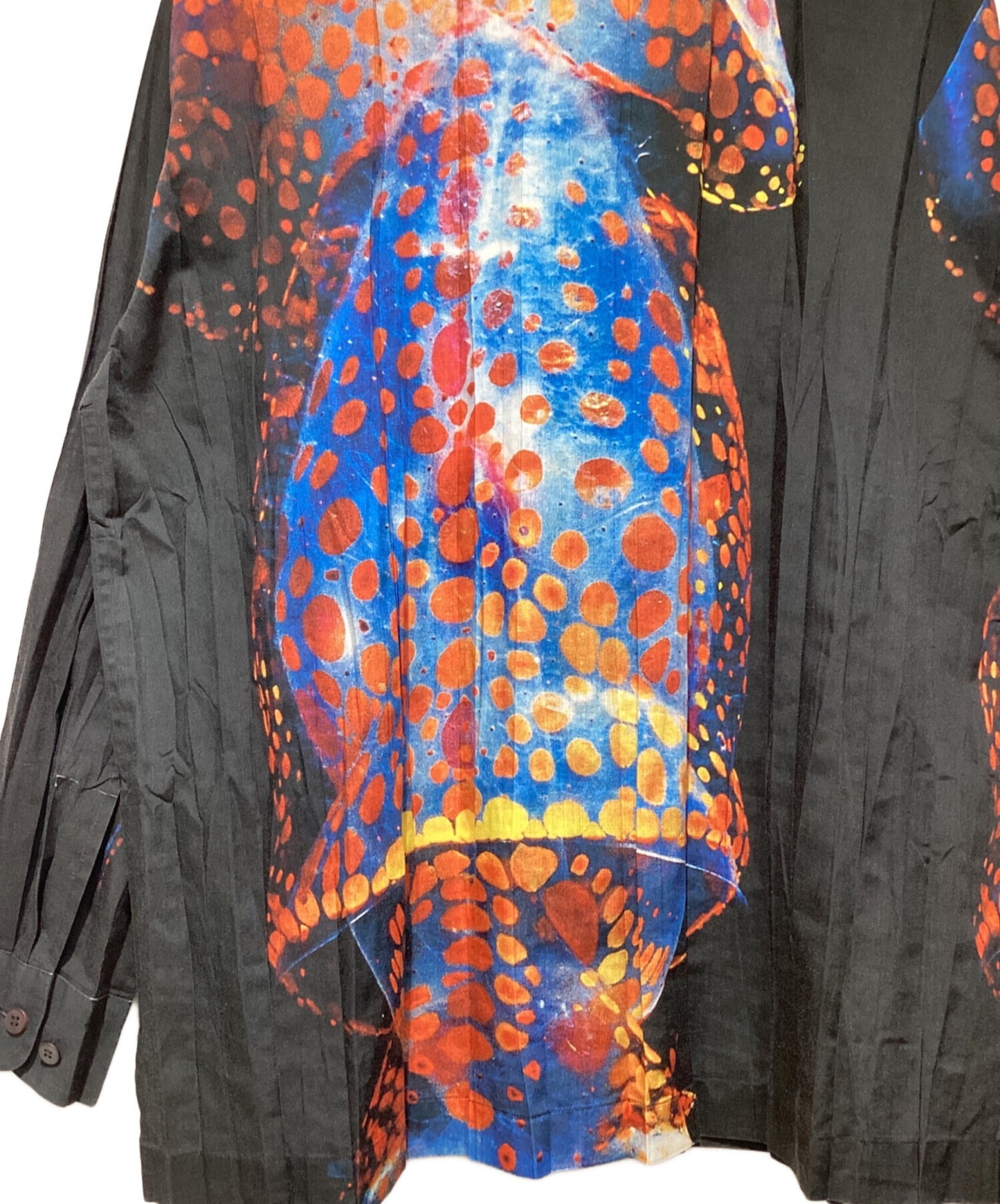 [Pre-owned] ISSEY MIYAKE MEN Pleated printed shirt ME51FJ184