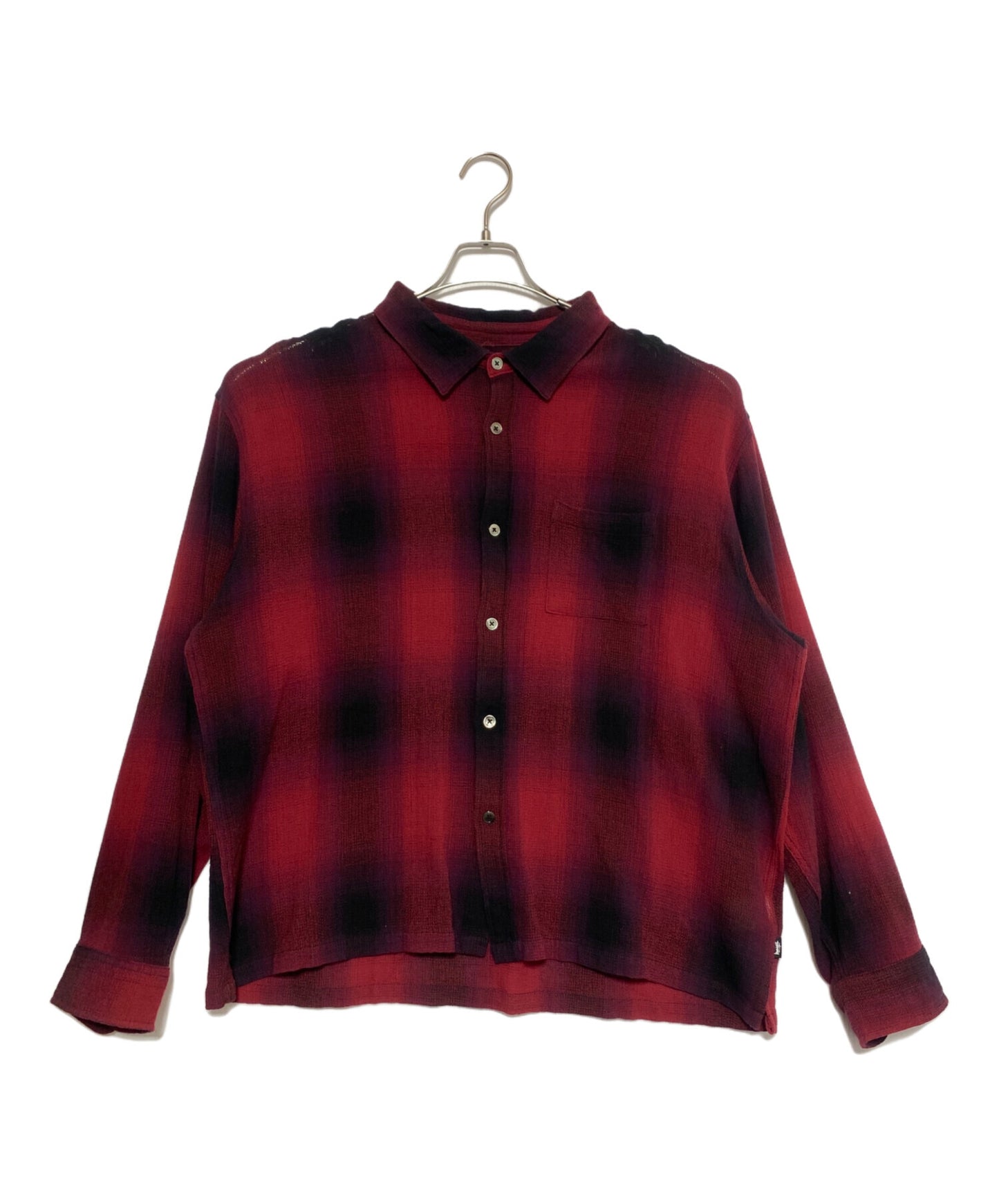 [Pre-owned] stussy LOOSE WEAVE PLAID SHIRT ( Loose Weave Check Shirt ) 1110360