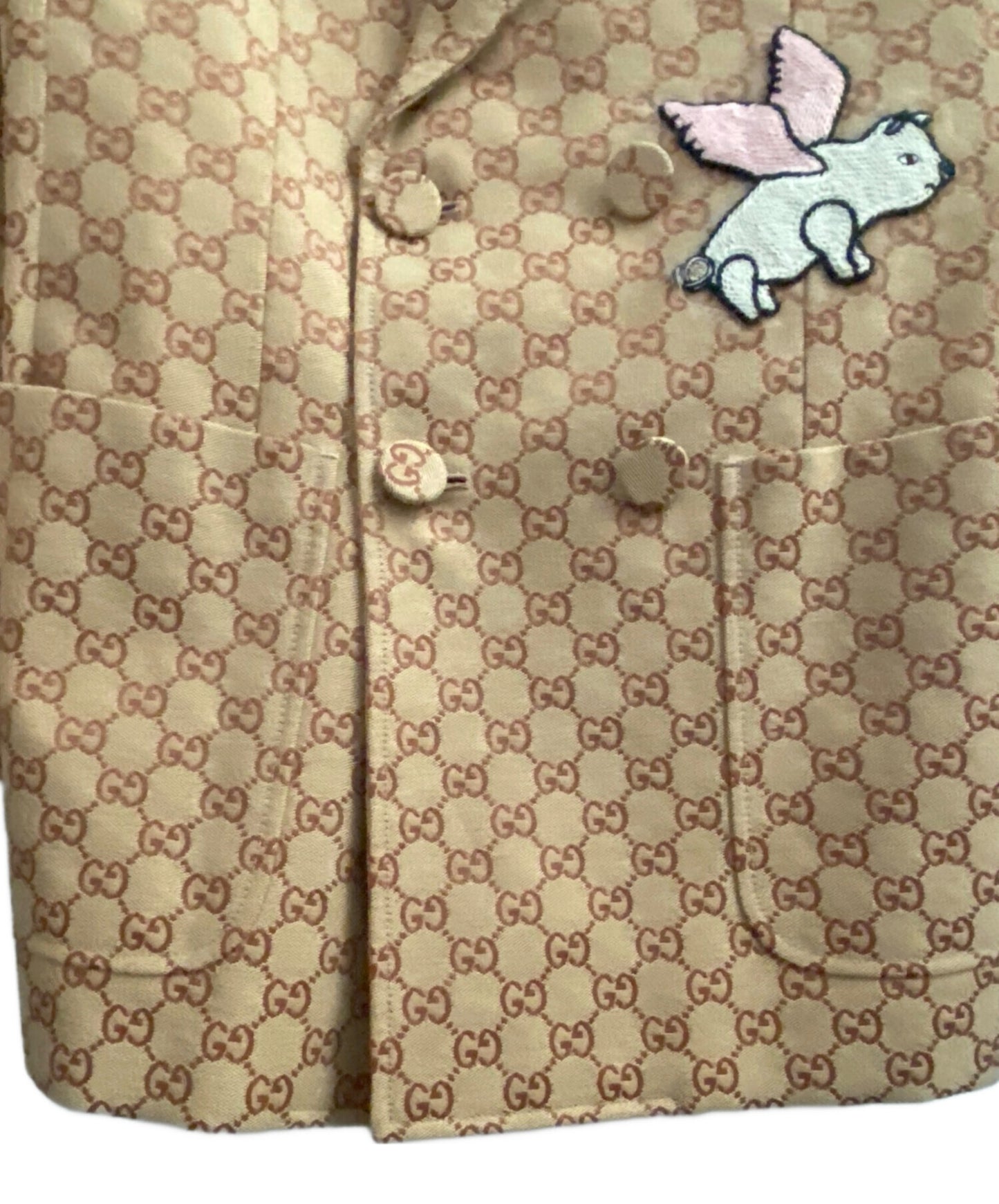 [Pre-owned] GUCCI GG Pattern Tailored Jacket 563680 ZKU09