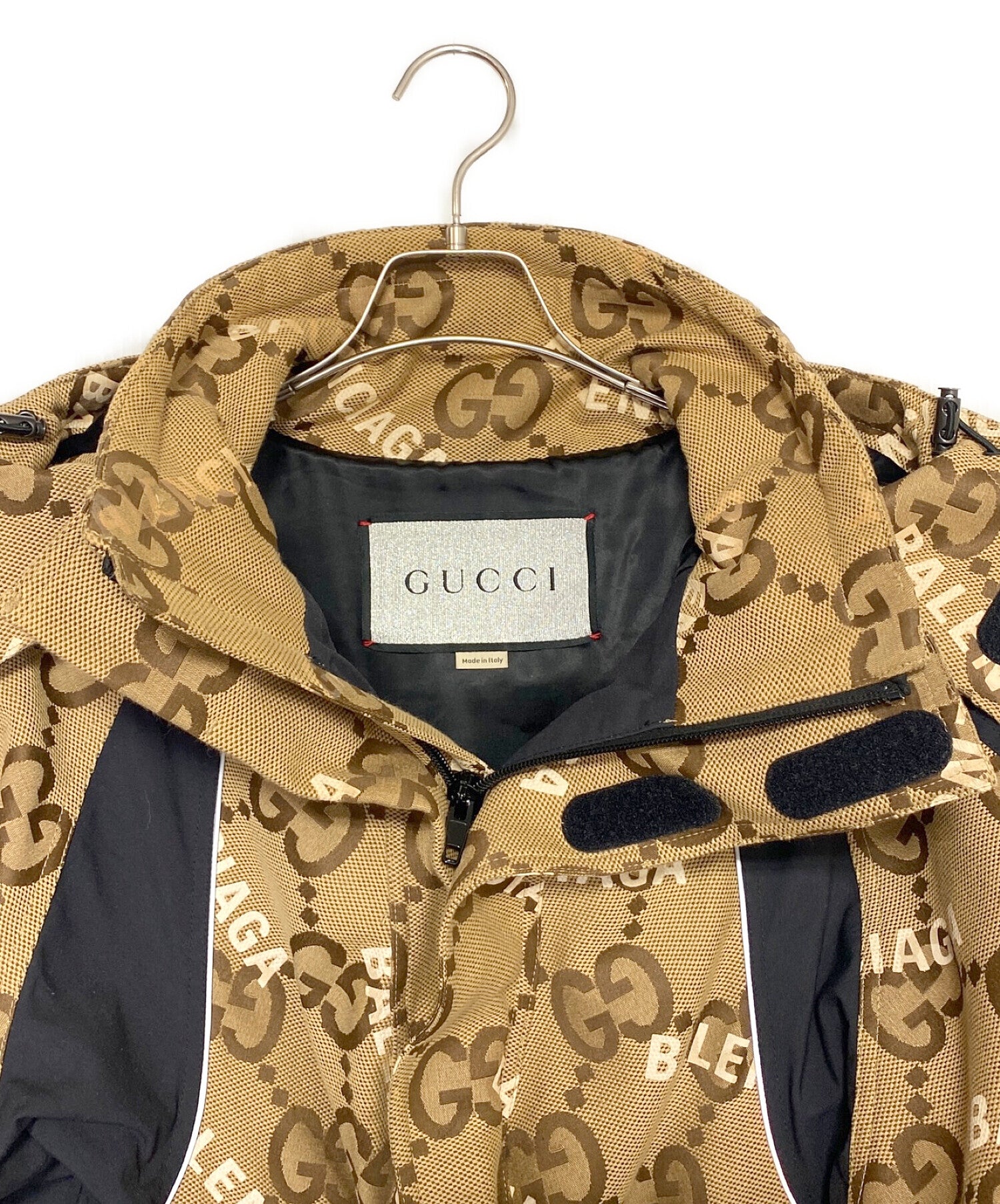 Gucci x Balenciaga The Hacker Project Jumbo GG Jacket Black White