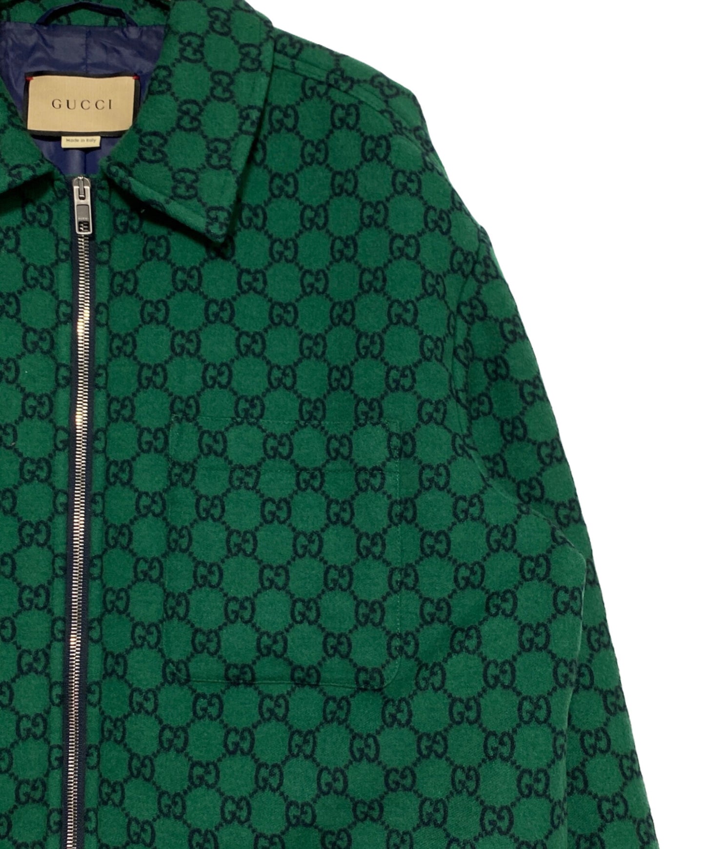 [Pre-owned] GUCCI GG Wool flannel over jacket 770330 ZAPDC