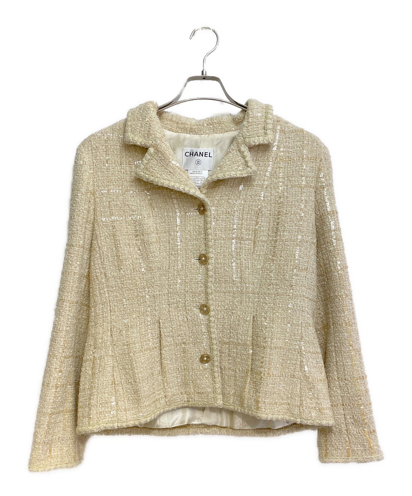 [Pre-owned] CHANEL Sequined Tweed Jacket P18677V10546