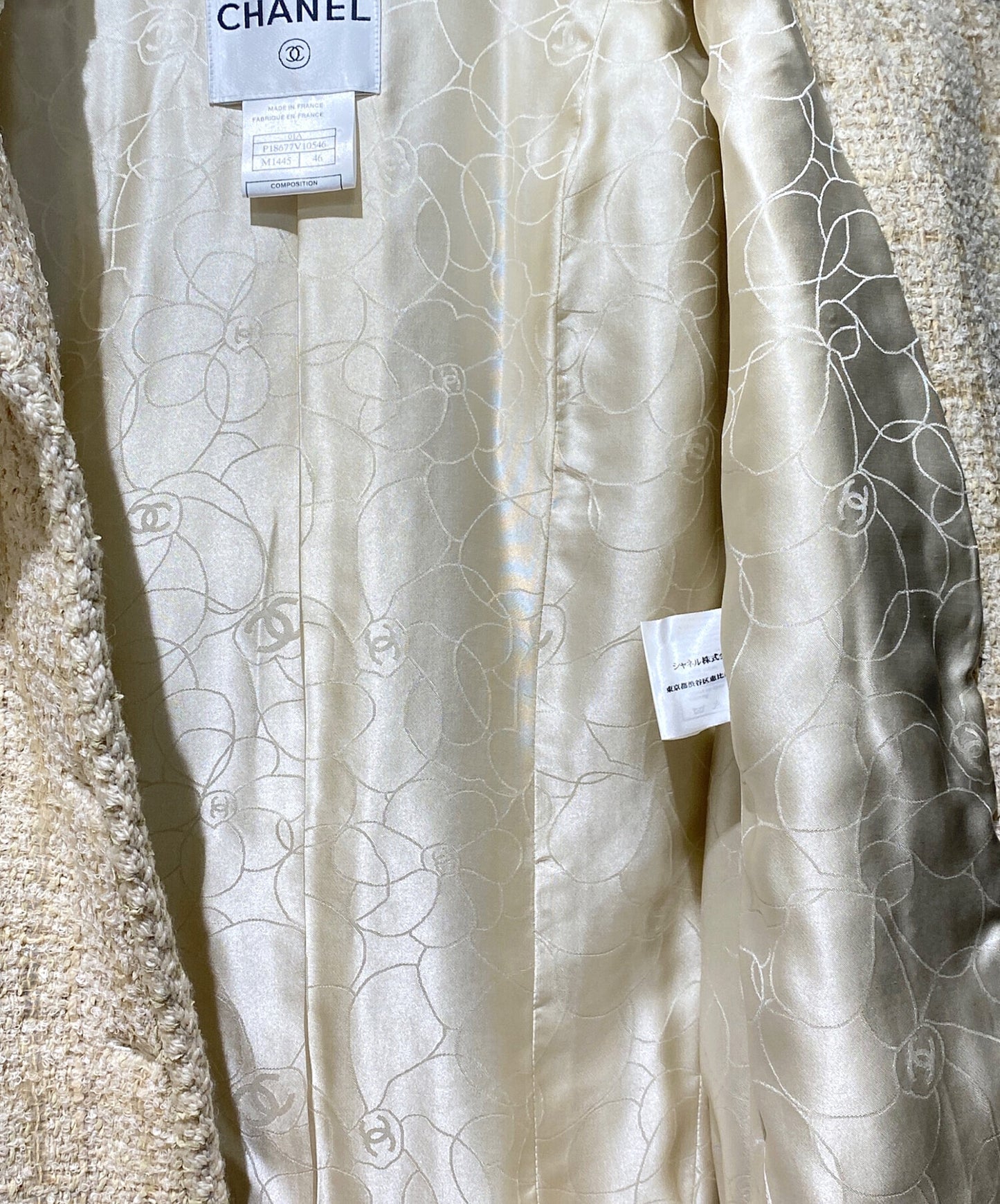 [Pre-owned] CHANEL Sequined Tweed Jacket P18677V10546