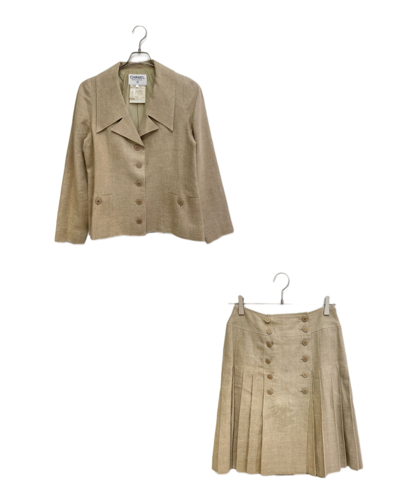 [Pre-owned] CHANEL Coco Button Linen Setup