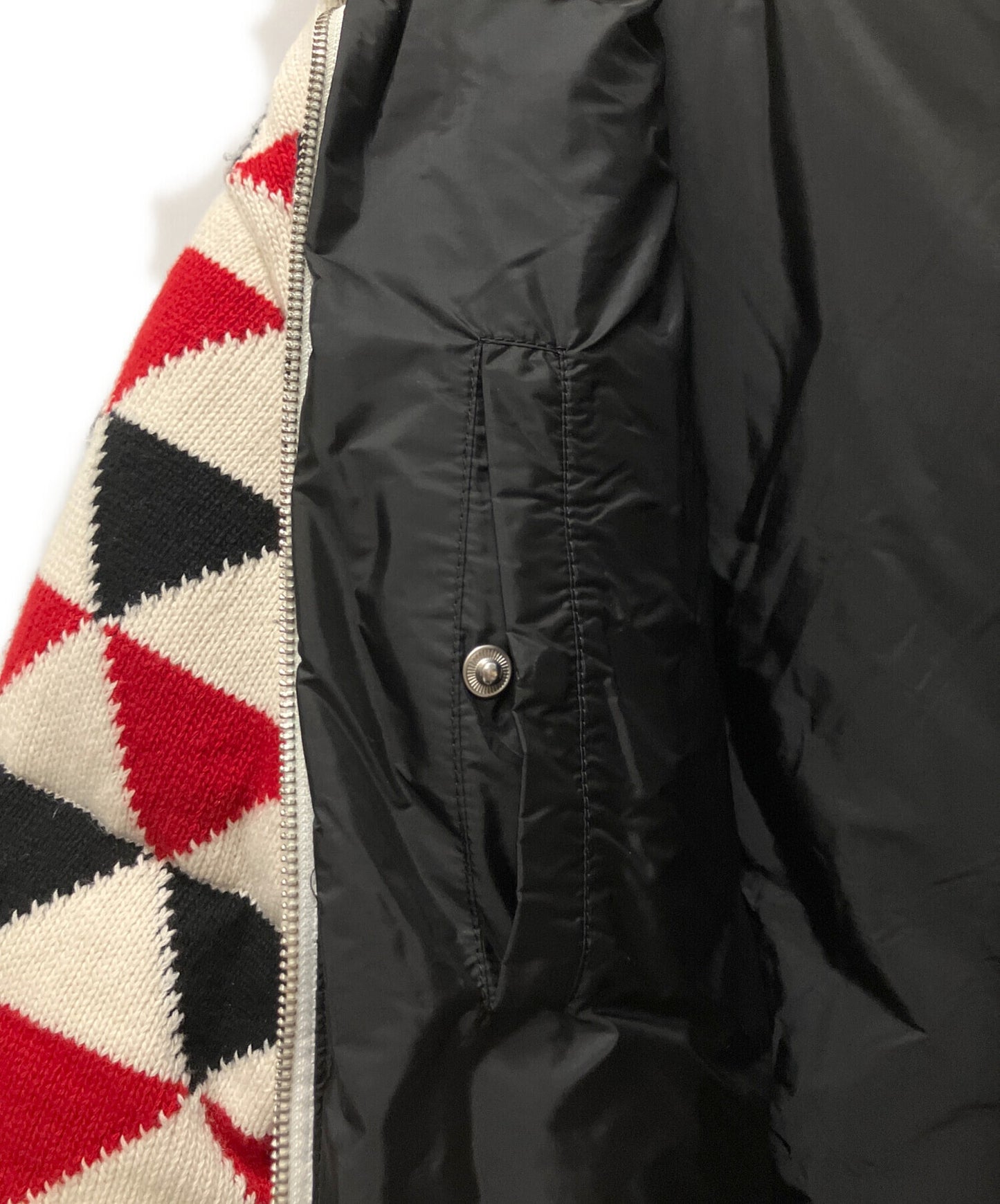 [Pre-owned] PRADA Cashmere Argyle Jacket/Knit Down Jacket SGC016