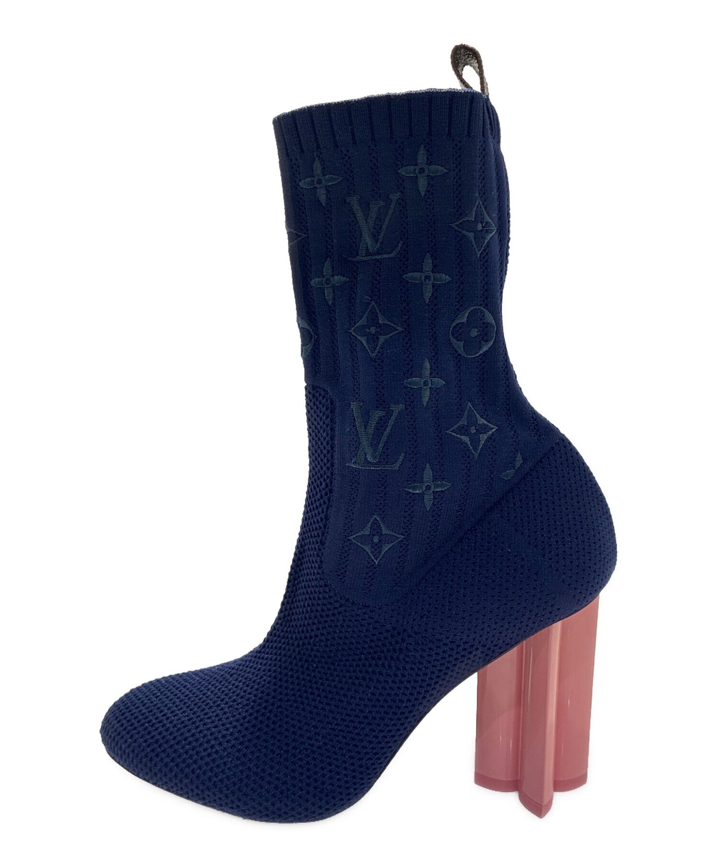 [Pre-owned] LOUIS VUITTON Sock Heel Boots/Monogram/Flower