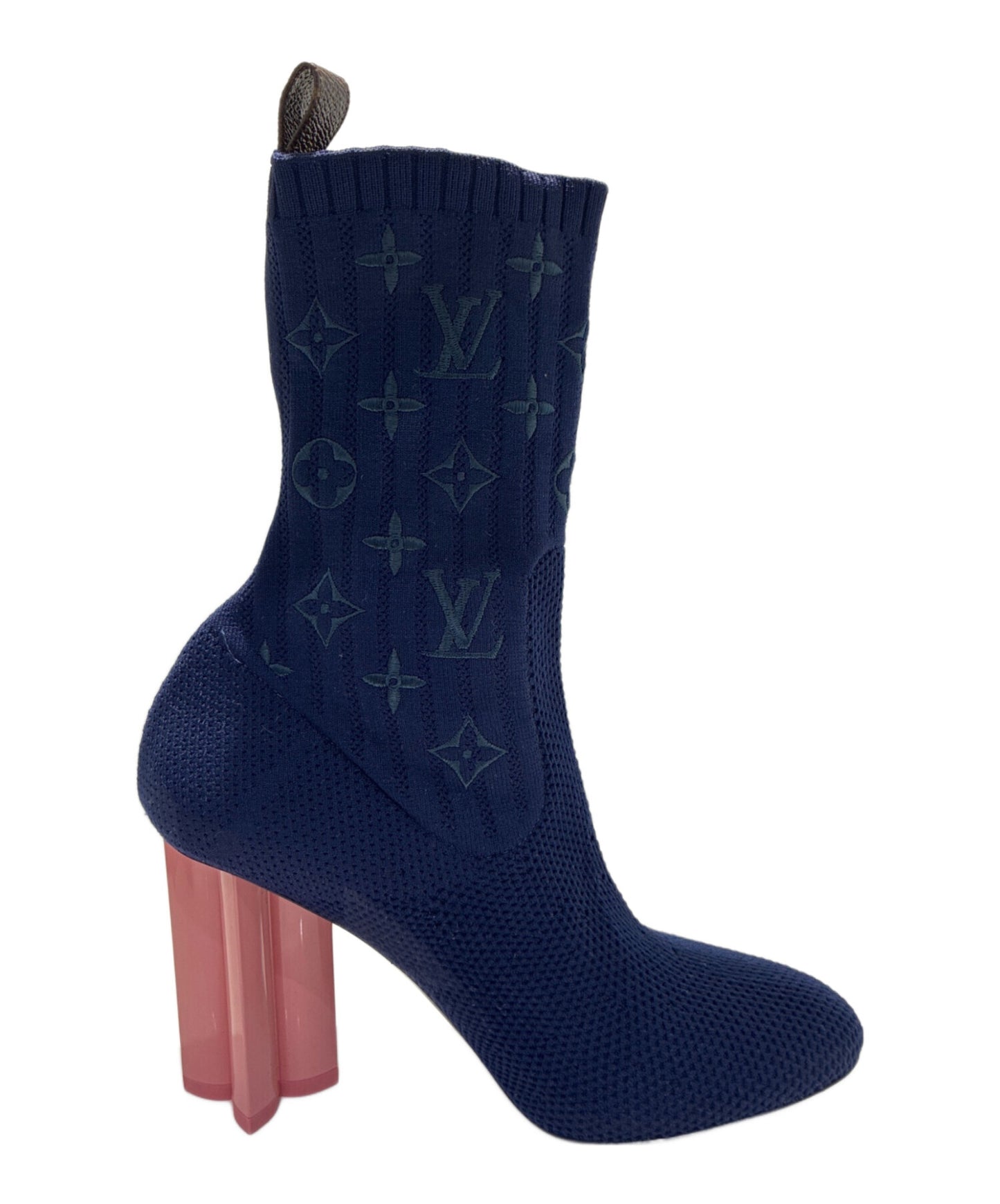 [Pre-owned] LOUIS VUITTON Sock Heel Boots/Monogram/Flower