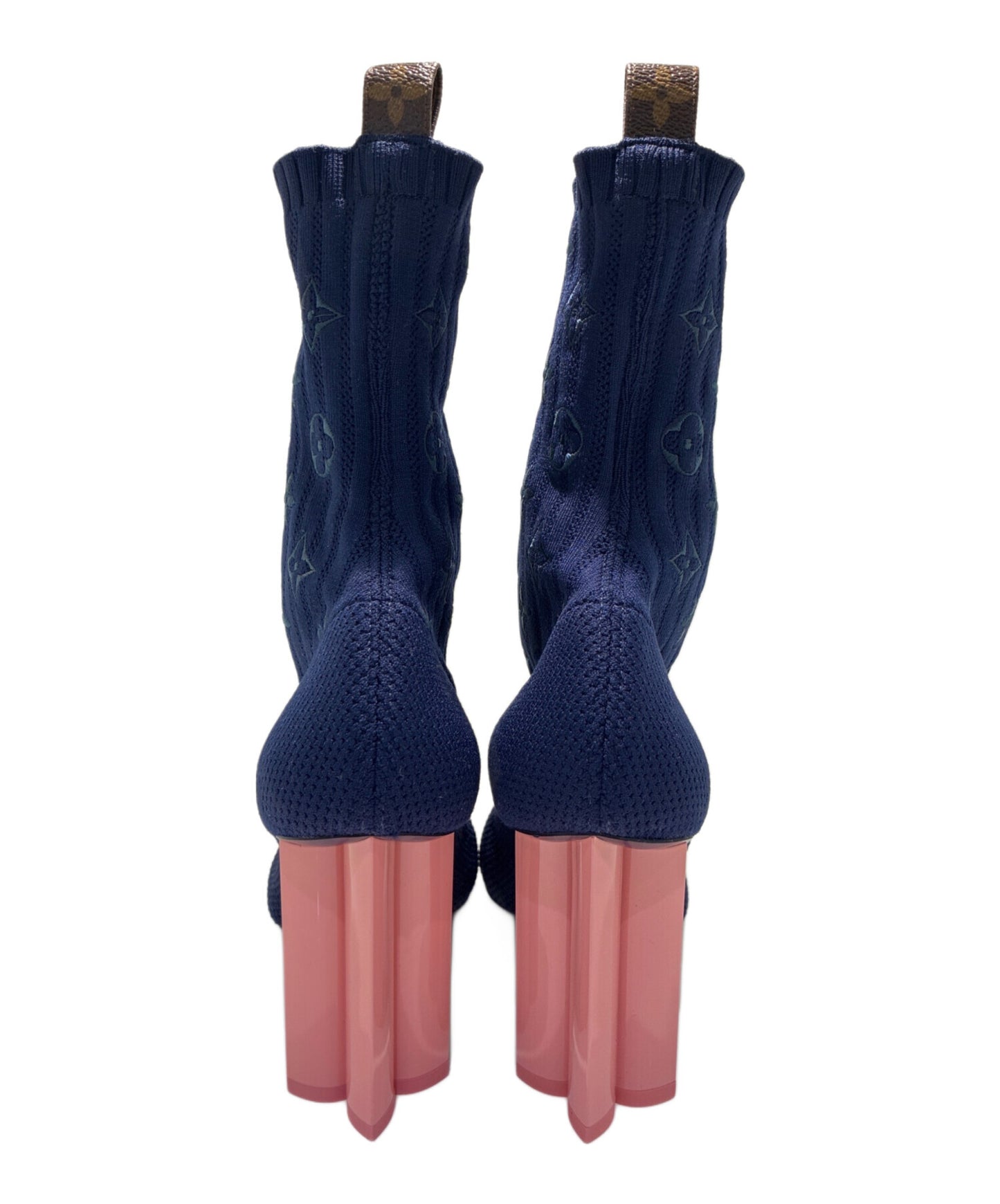 [Pre-owned] LOUIS VUITTON Sock Heel Boots/Monogram/Flower