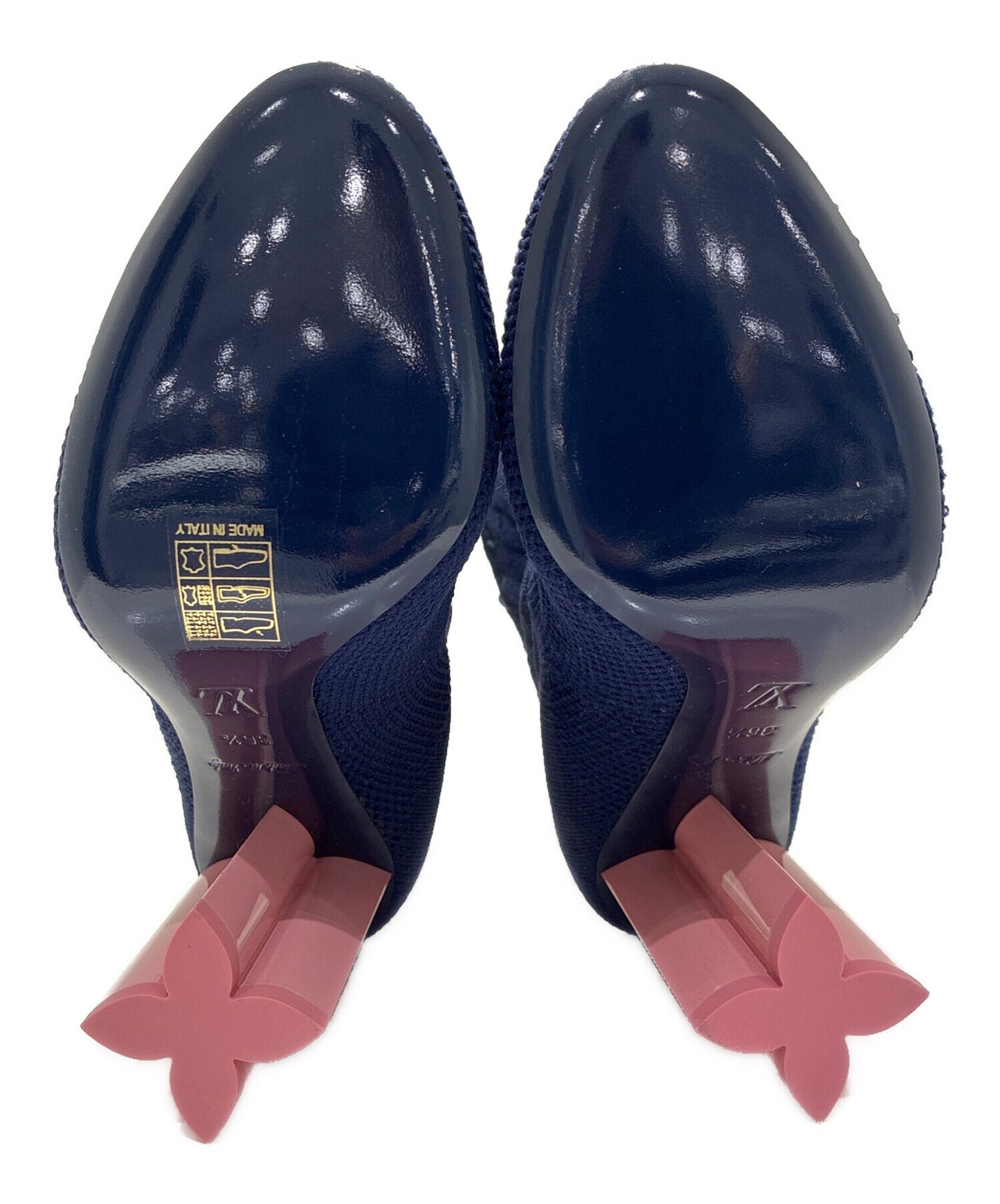 [Pre-owned] LOUIS VUITTON Sock Heel Boots/Monogram/Flower
