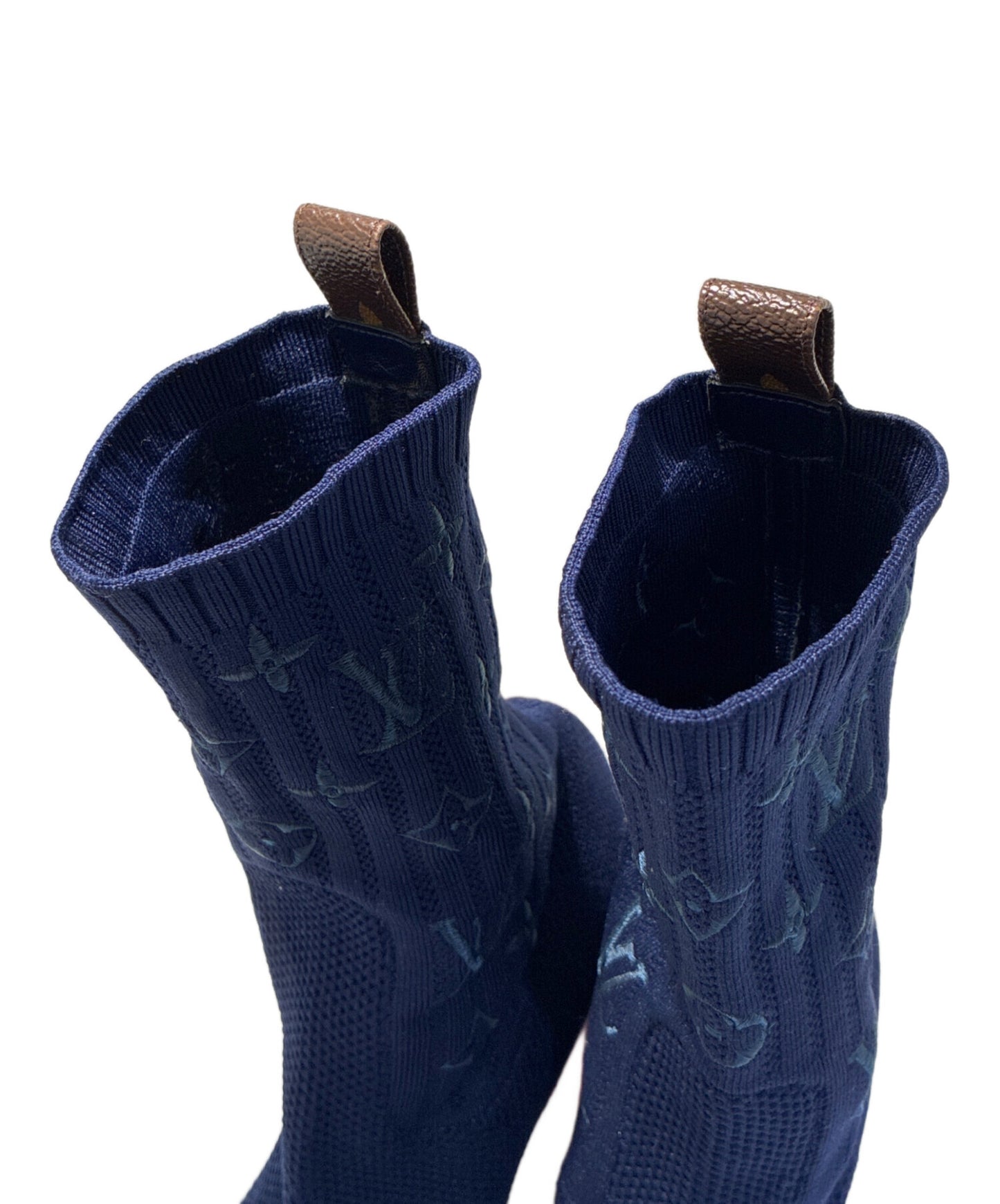 [Pre-owned] LOUIS VUITTON Sock Heel Boots/Monogram/Flower