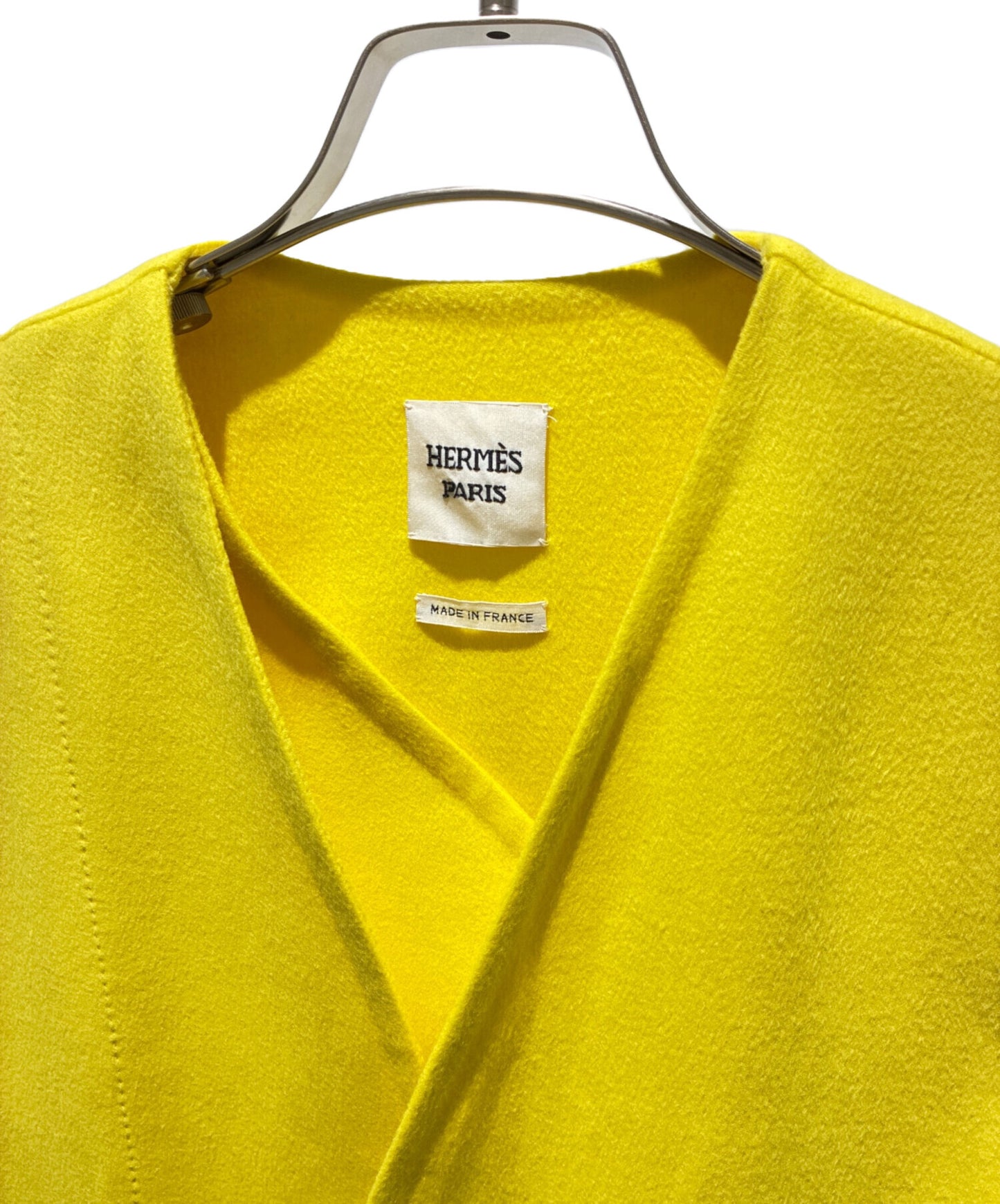 [Pre-owned] HERMES Cashmere Wrap Coat / Collarless Coat / Long Coat
